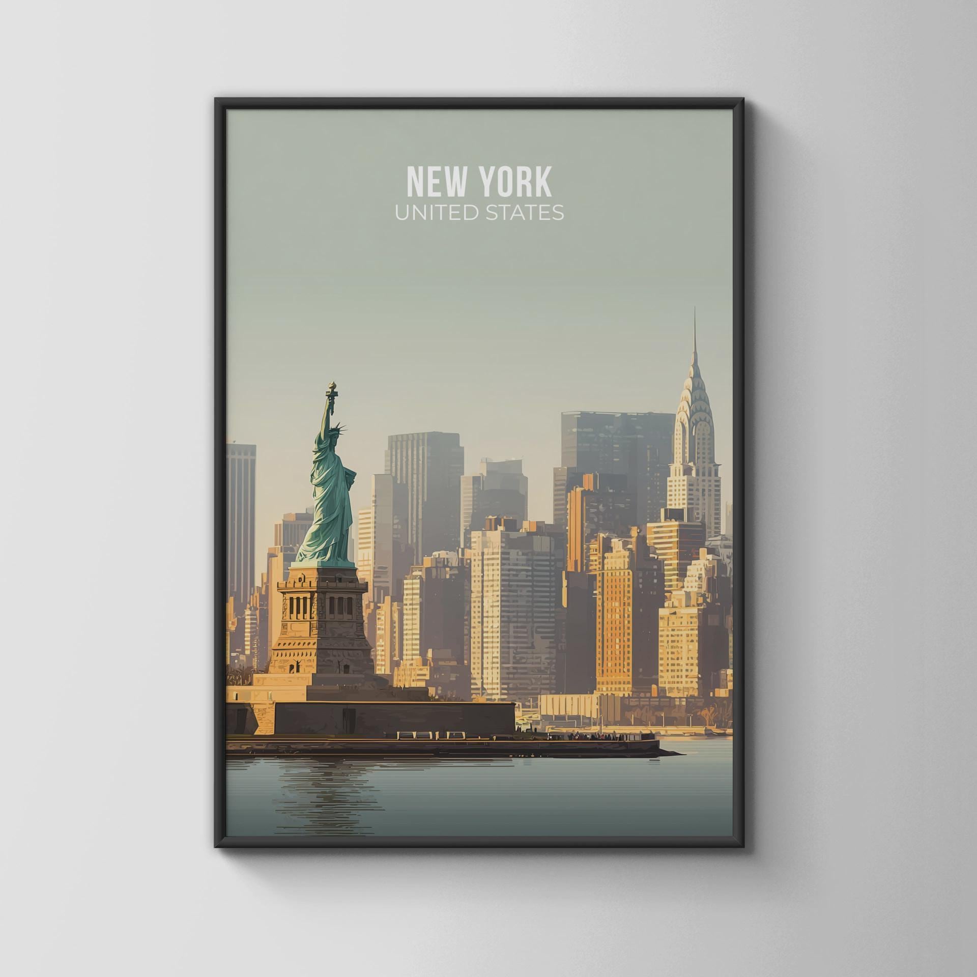 Statue of Liberty NYC Wall Art Print - Travel Wall Art