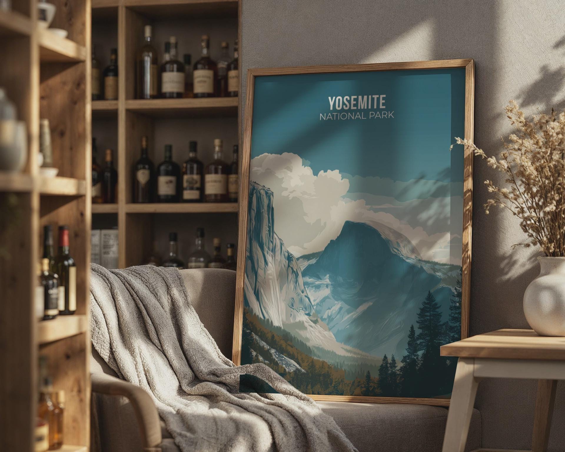 Yosemite National Park Landscape Poster Art Print - Travel Wall Art