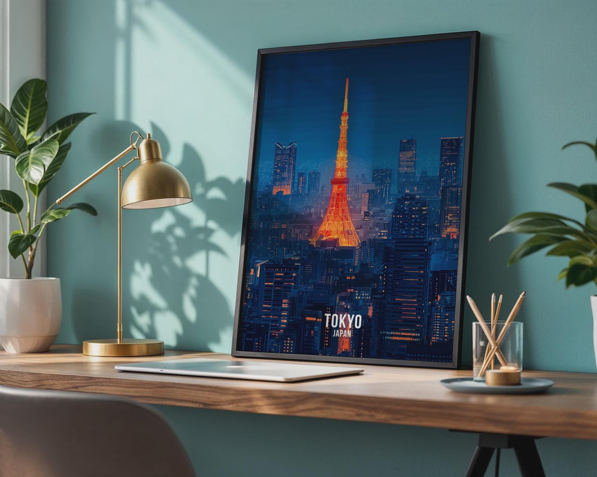 Tokyo Tower Poster Cityscape Print Wall Art Japan - Travel Wall Art