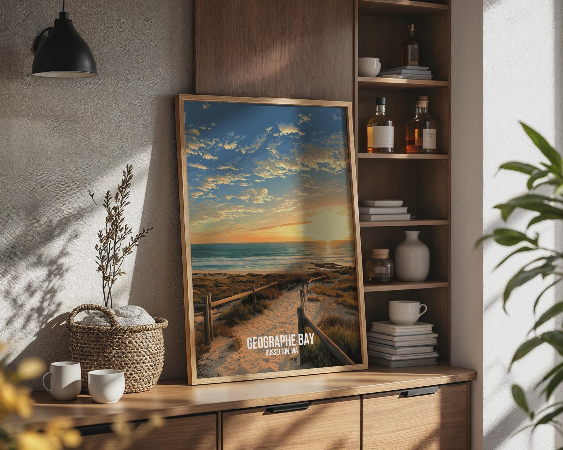 Geographe Bay Busselton Sunset Poster Wall Art - Travel Wall Art