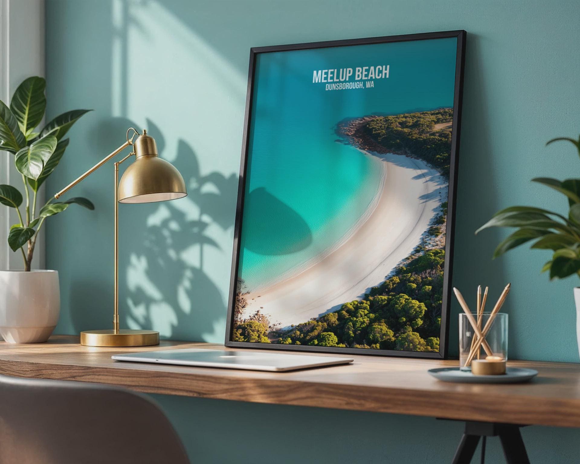 Meelup Beach Poster Dunsborough WA Coastal Art Print - Travel Wall Art