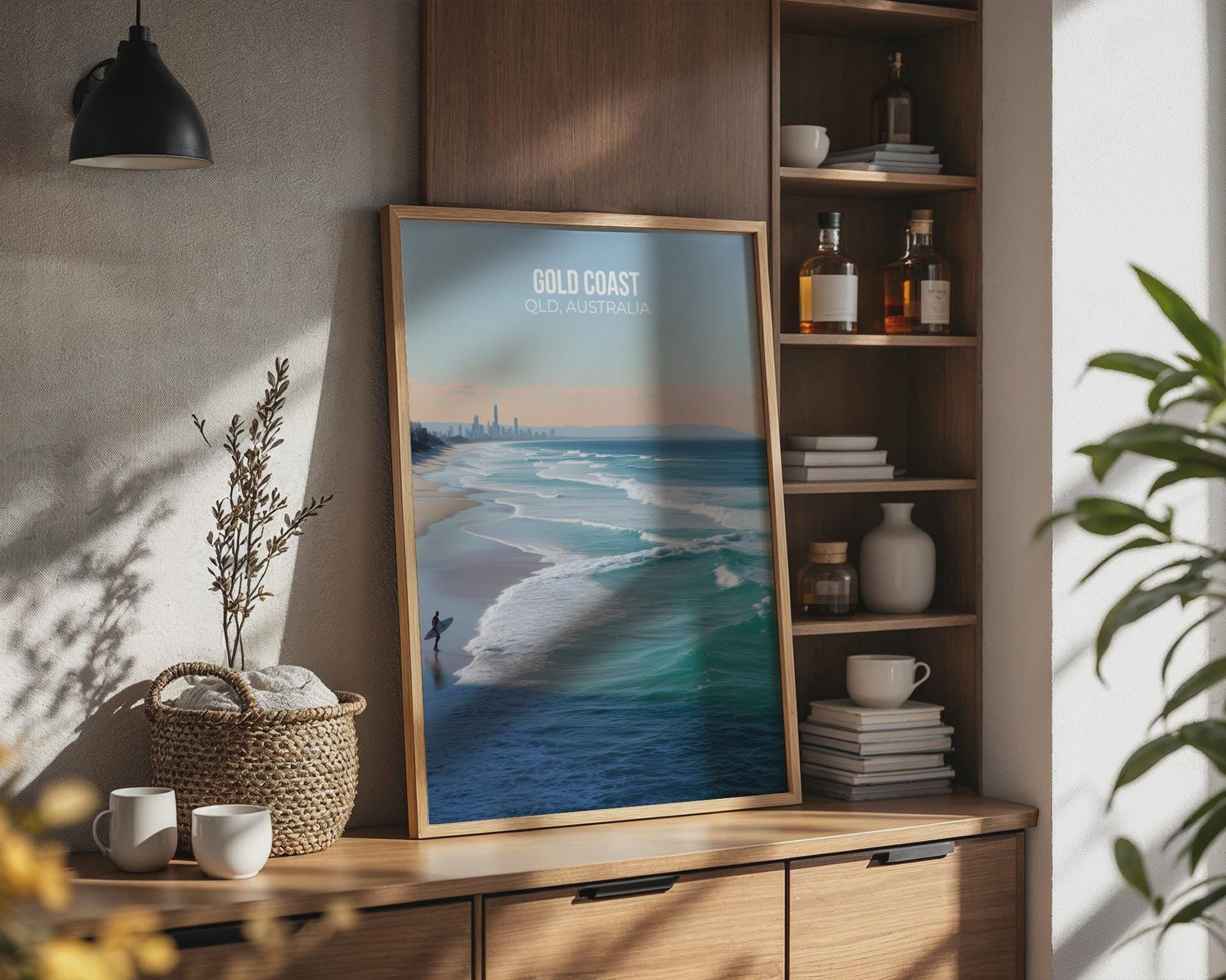 Gold Coast QLD Australia Print Poster Wall Art - Travel Wall Art
