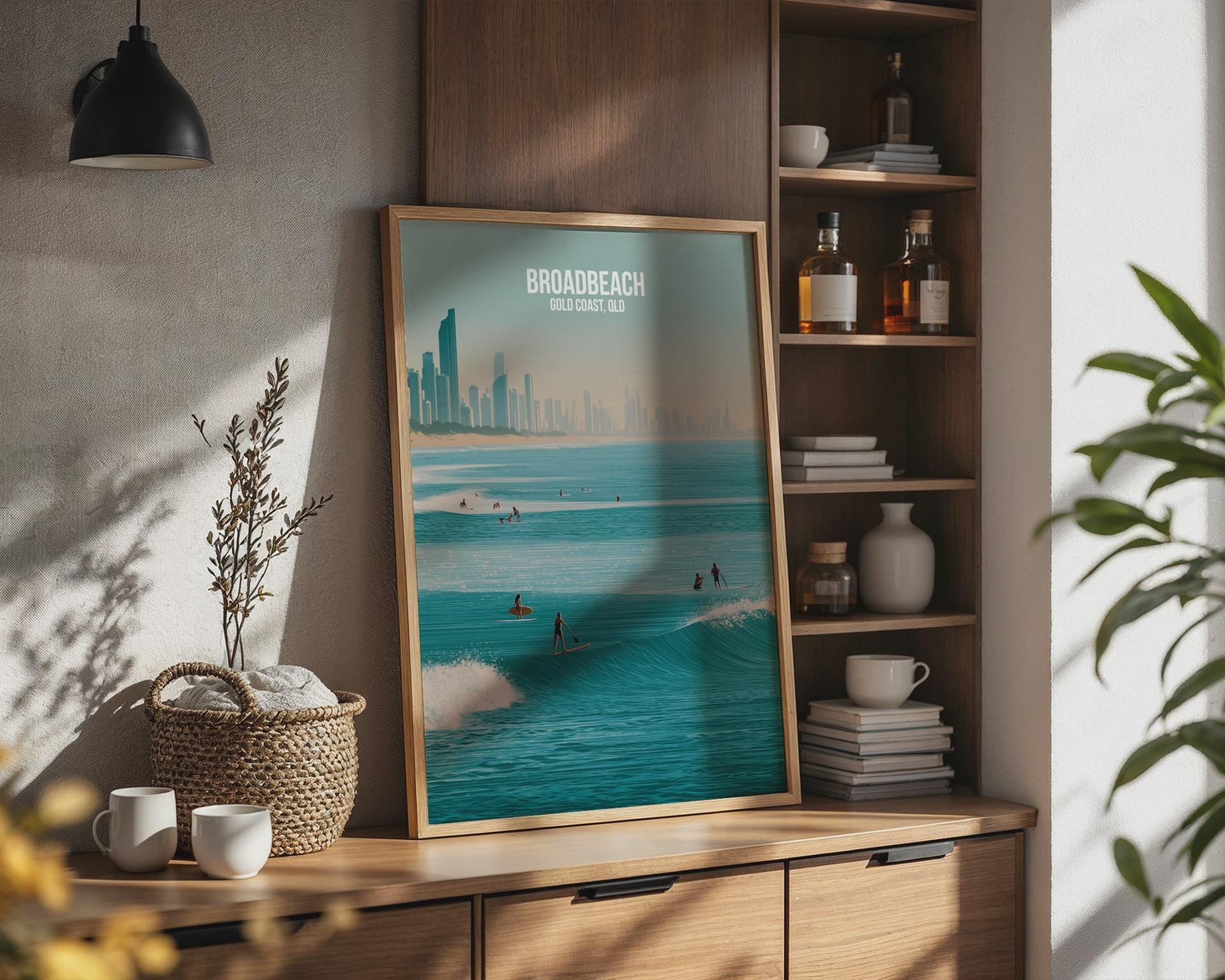 Broadbeach Art Print Gold Coast QLD Coastal Beach Wall Art - Travel Wall Art