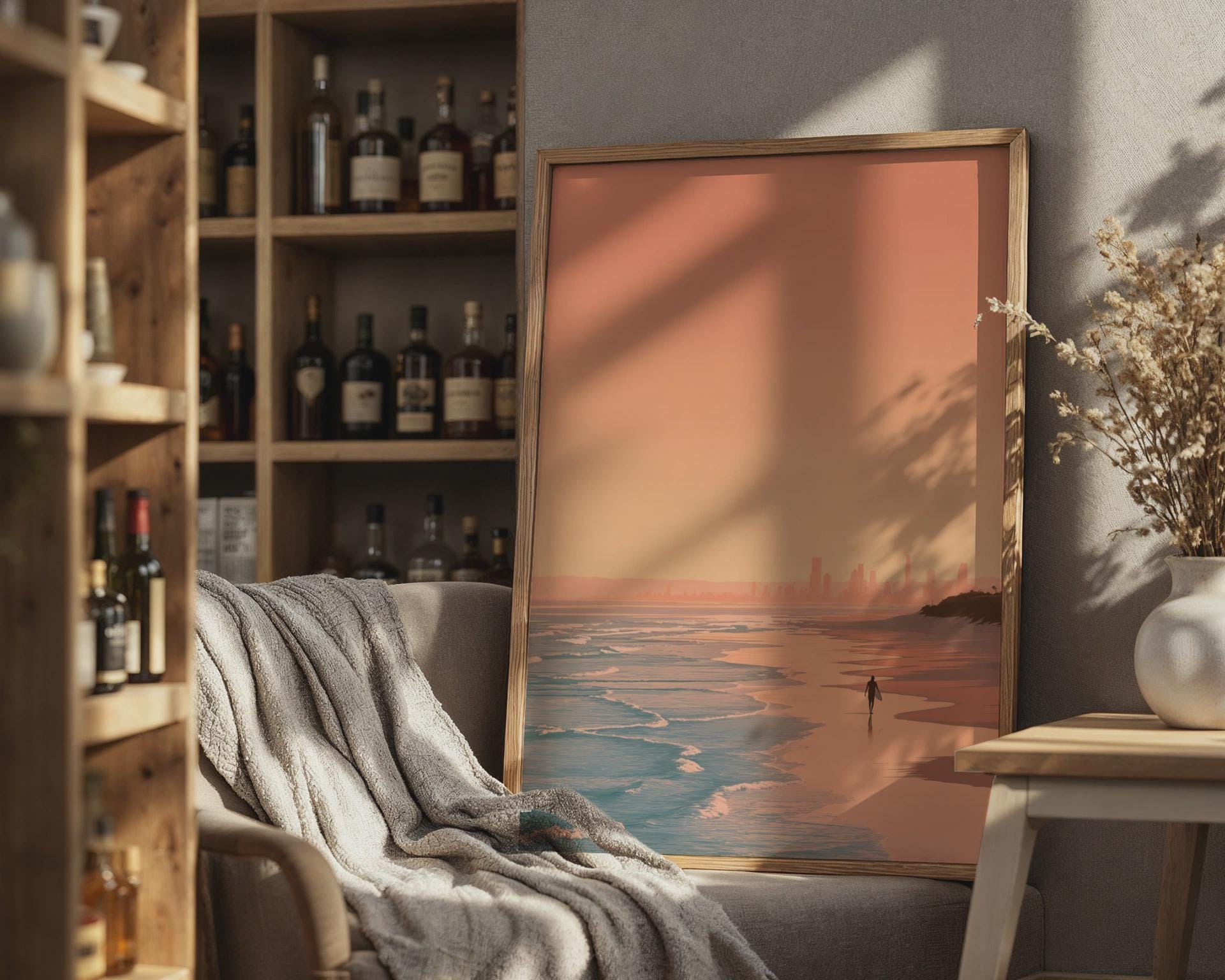 Gold Coast Beach Sunset Wall Art Print - Travel Wall Art