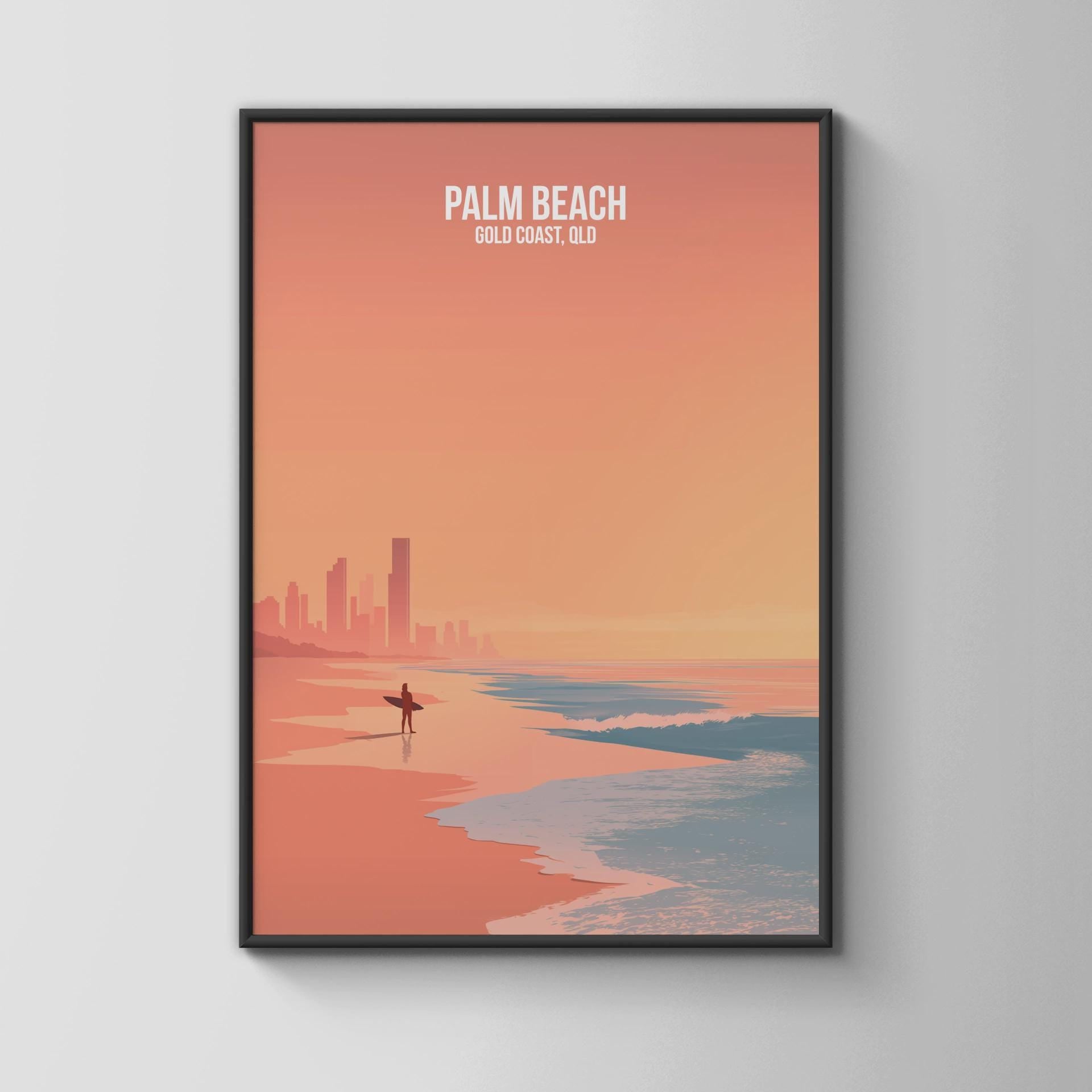 Palm Beach Gold Coast Poster Wall Art Print - Travel Wall Art