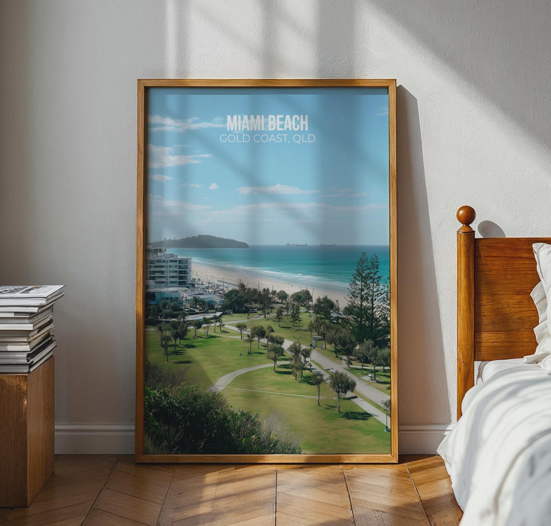 Miami Beach Gold Coast Poster Wall Art Print - Travel Wall Art