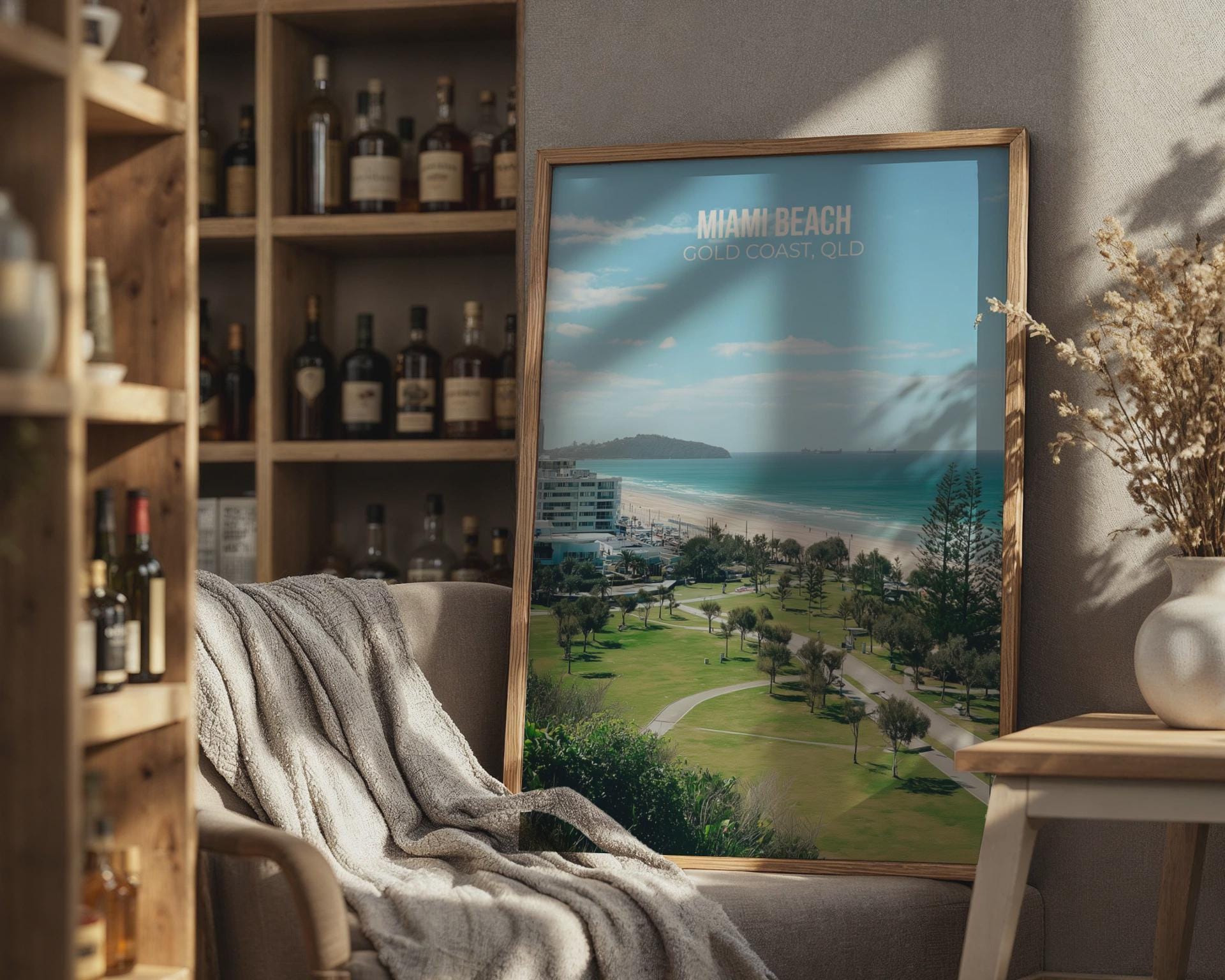 Miami Beach Gold Coast Poster Wall Art Print - Travel Wall Art