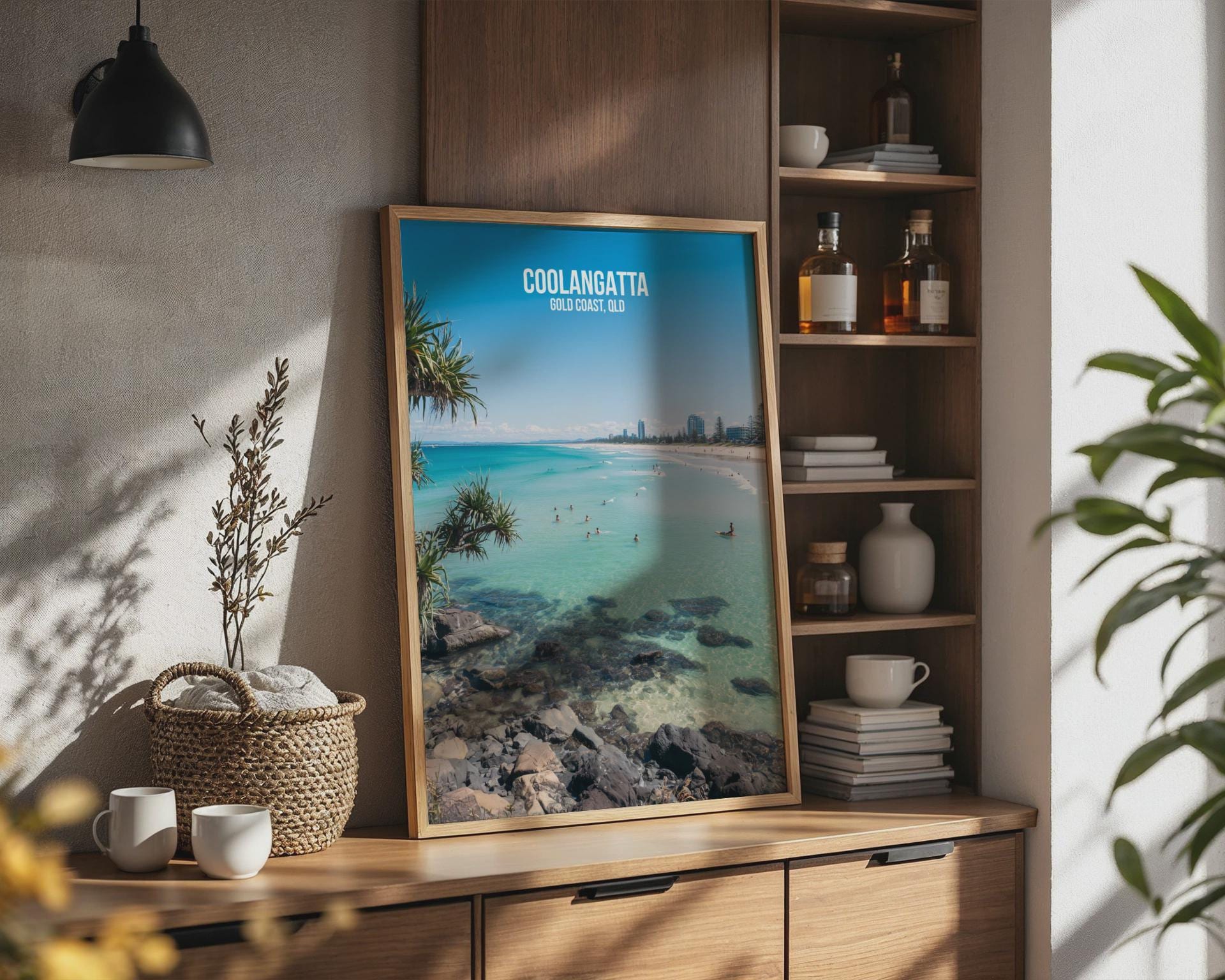 Coolangatta Beach Wall Art Print Scenic Poster Coastal Queensland - Travel Wall Art