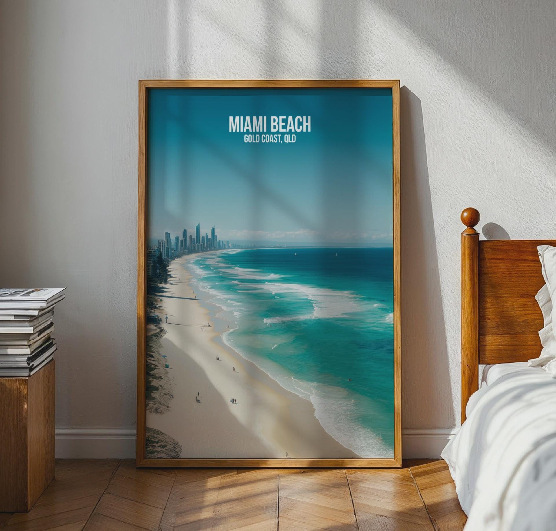 Miami Beach Gold Coast Poster Wall Art - Travel Wall Art