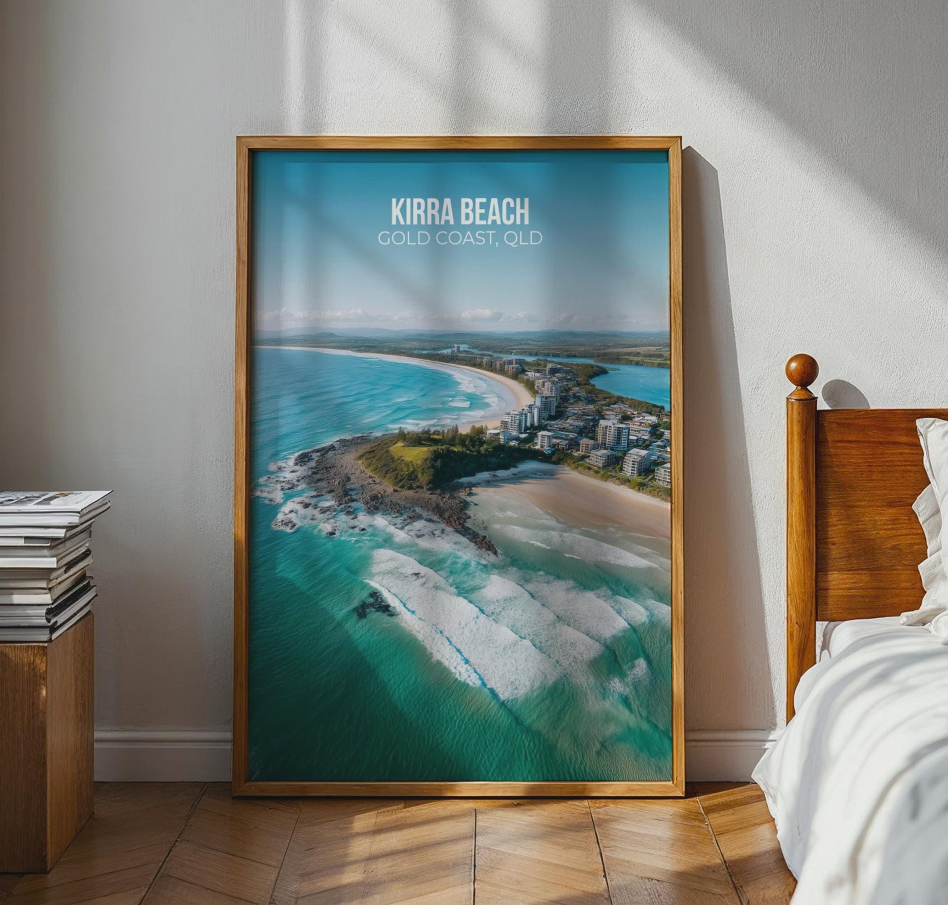 Kirra Beach Wall Art Coastal Print - Travel Wall Art