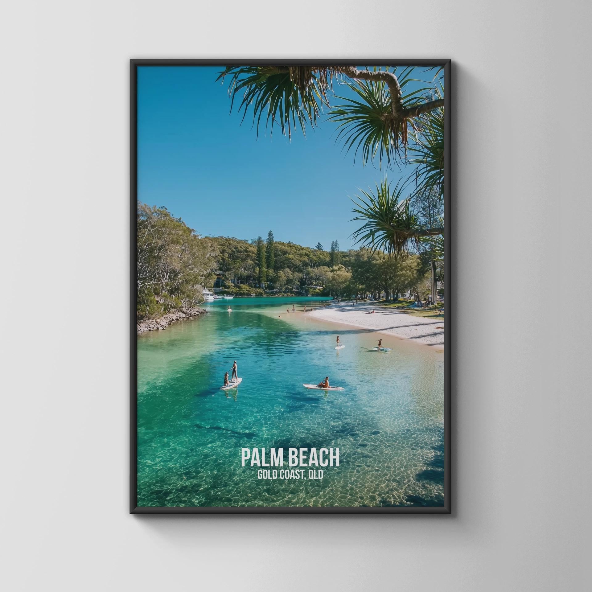 Palm Beach Gold Coast Print Coastal Wall Art - Travel Wall Art