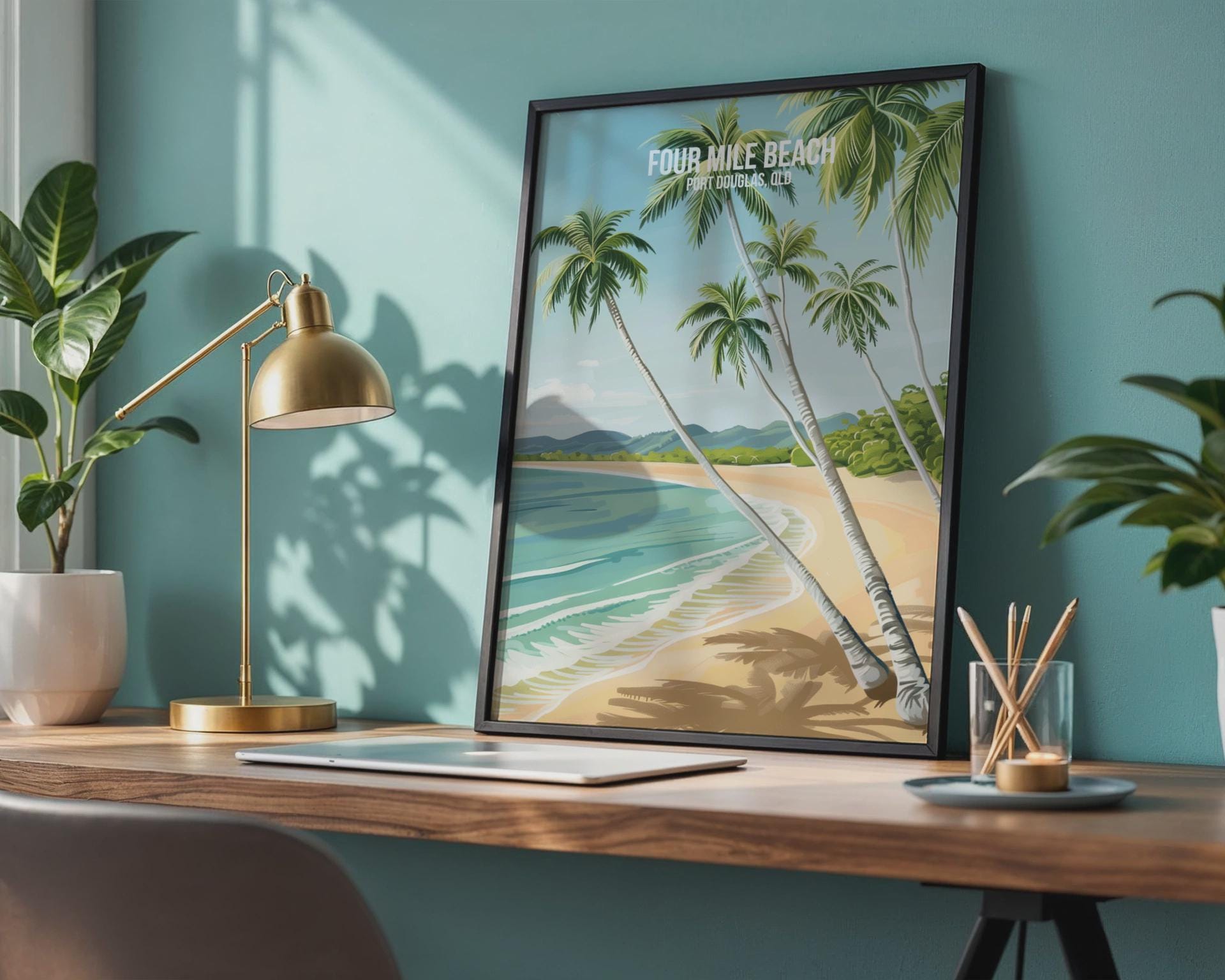 Four Mile Beach Poster Port Douglas QLD Wall Art - Travel Wall Art