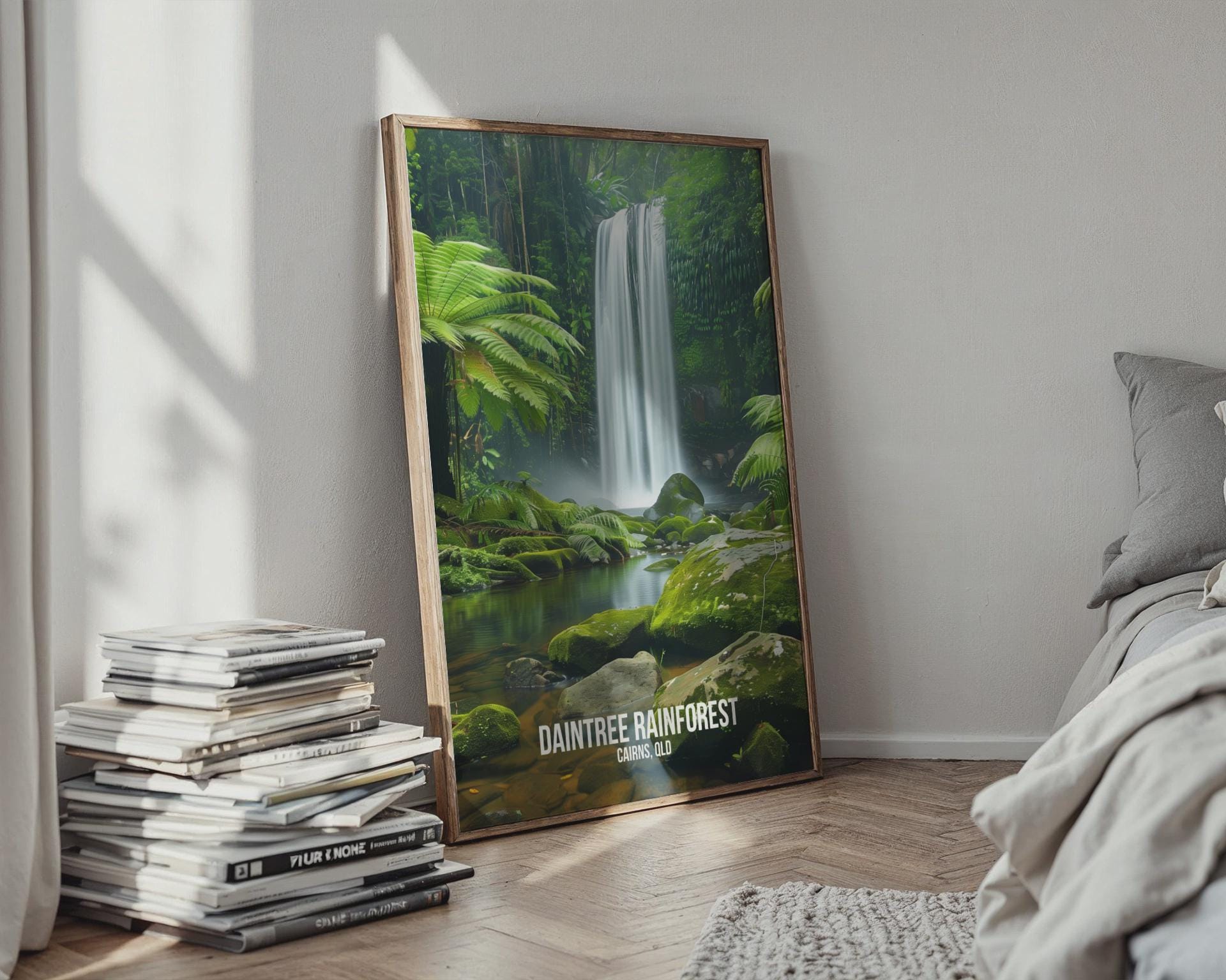 Daintree Rainforest Waterfall Poster Wall Art - Travel Wall Art