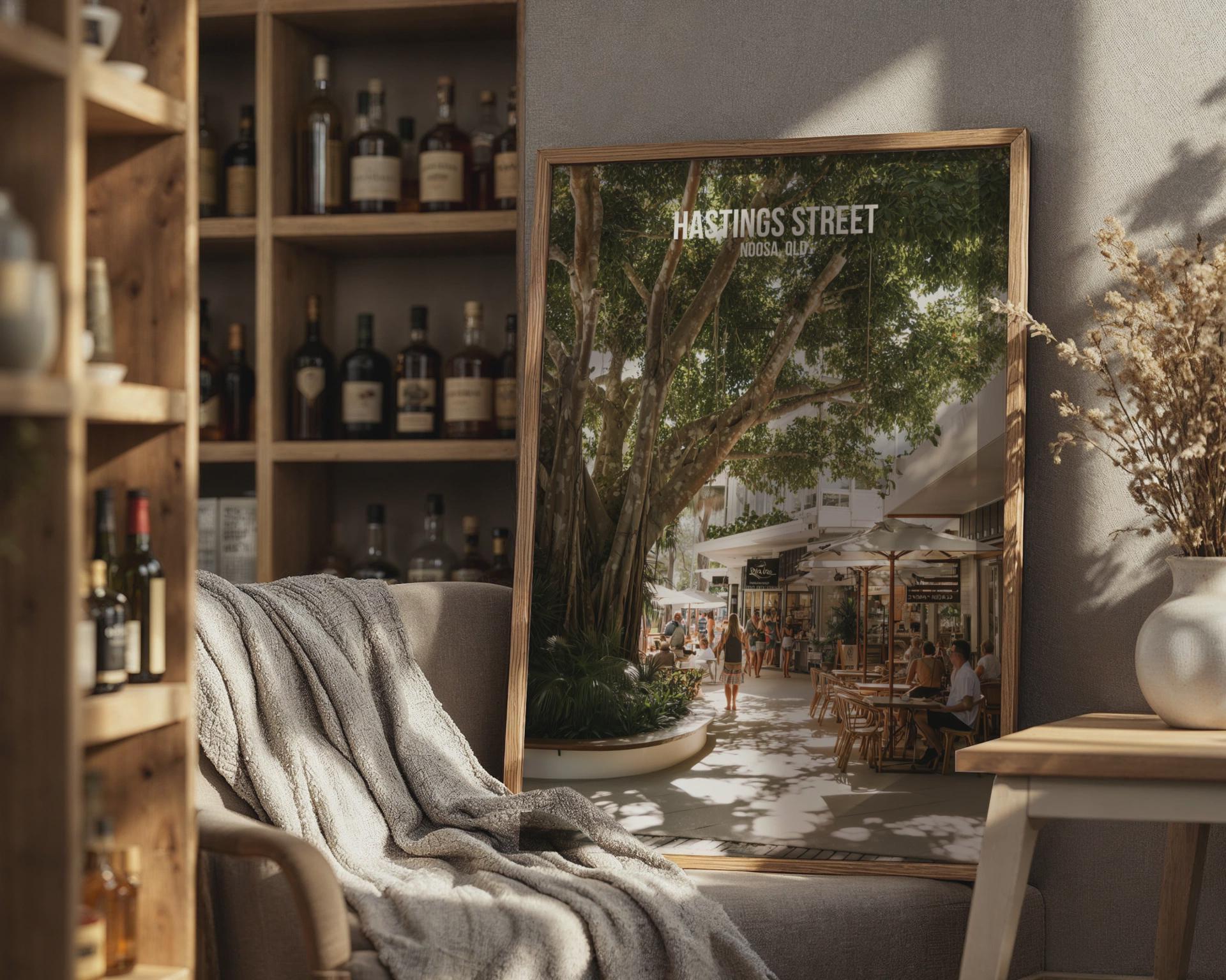 Hastings Street Noosa QLD Art Print Coastal Scene - Travel Wall Art