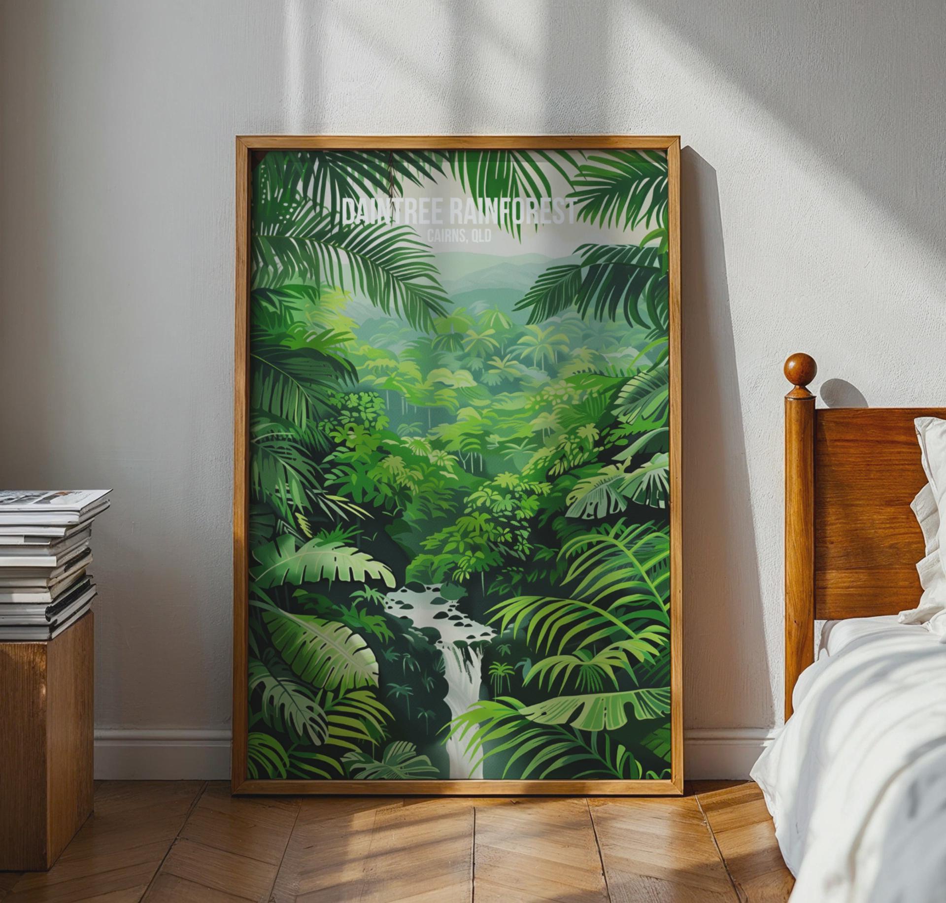 Daintree Rainforest Print Wall Art Cairns QLD Tropical Landscape - Travel Wall Art