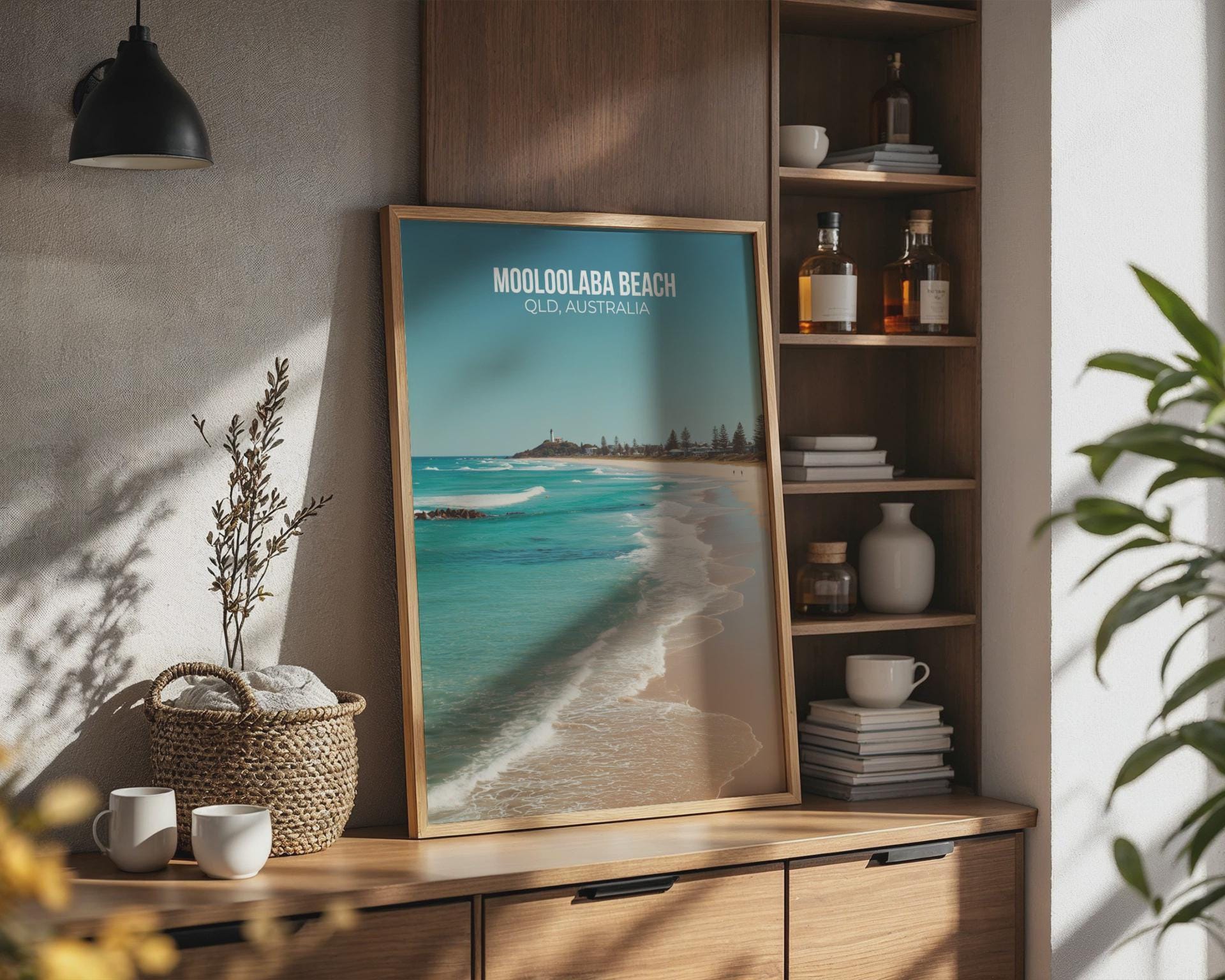 Mooloolaba Beach Print QLD Australia Coastal Wall Art - Travel Wall Art