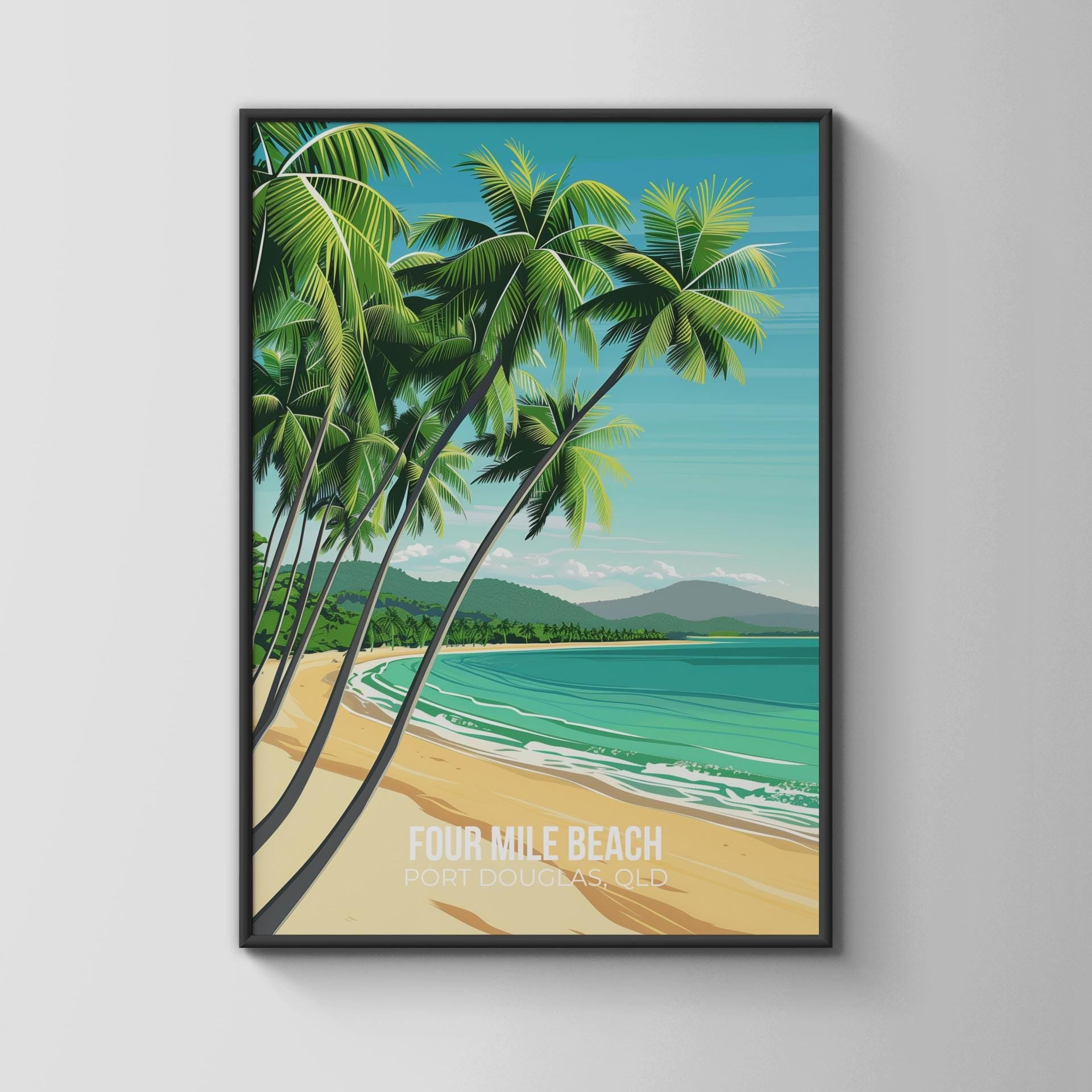 Four Mile Beach Poster Port Douglas Art Print - Travel Wall Art