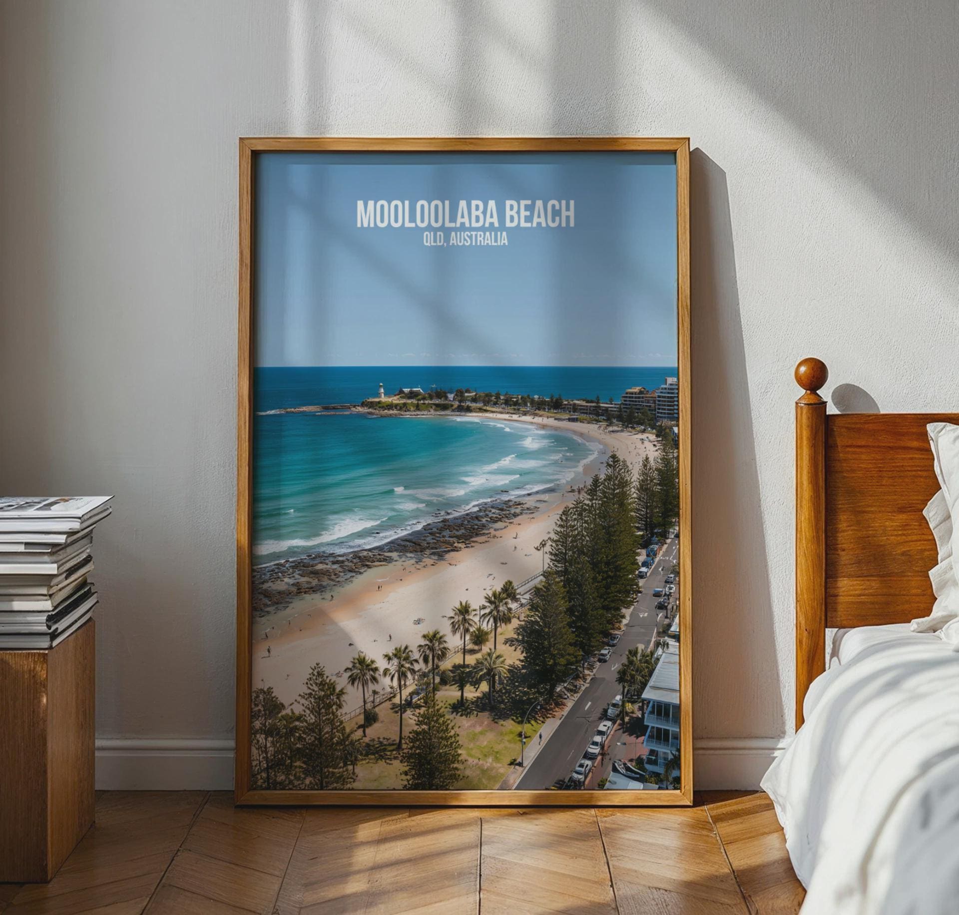 Mooloolaba Beach Poster QLD Australia Wall Art - Travel Wall Art