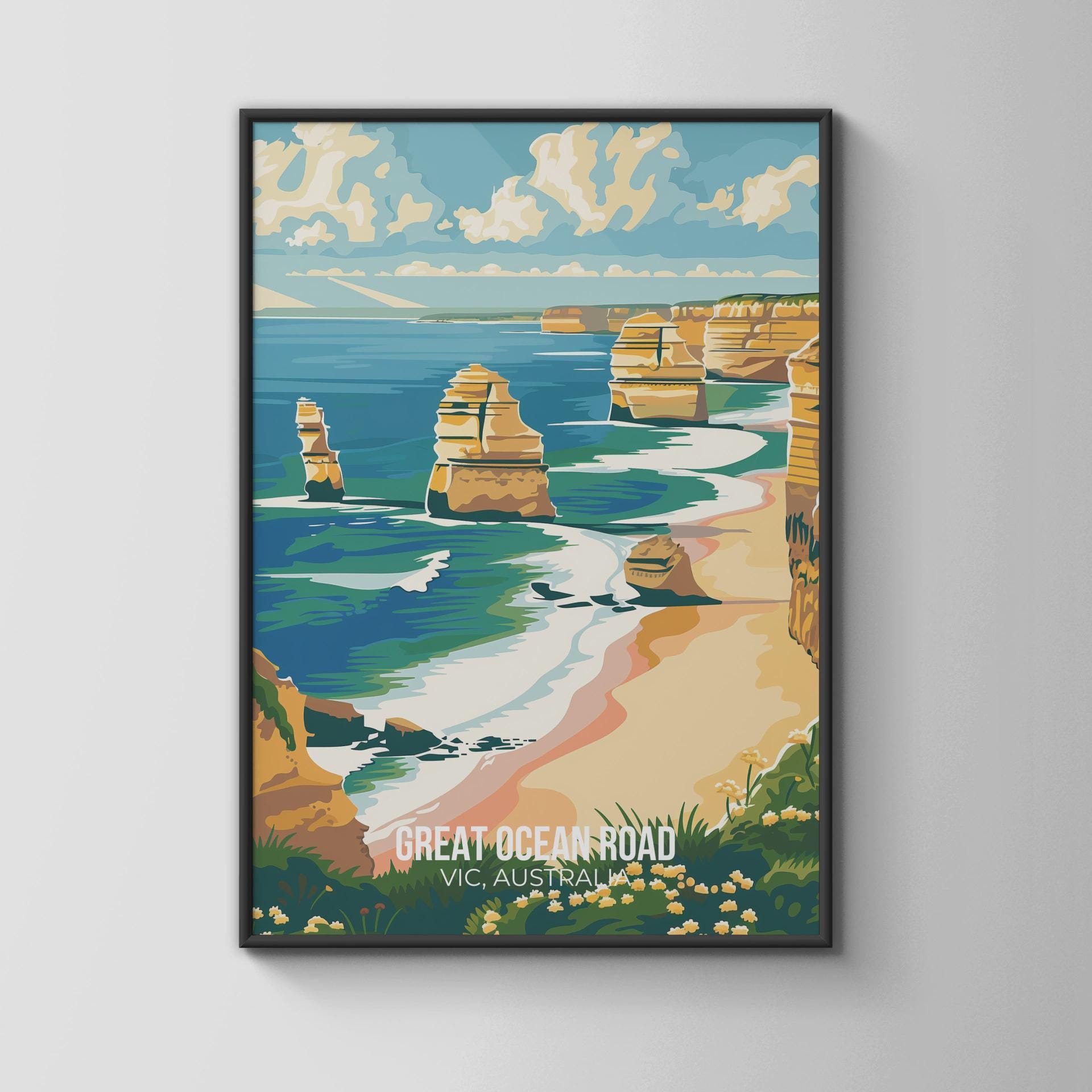 Great Ocean Road Wall Art Print Landscape Australia - Travel Wall Art