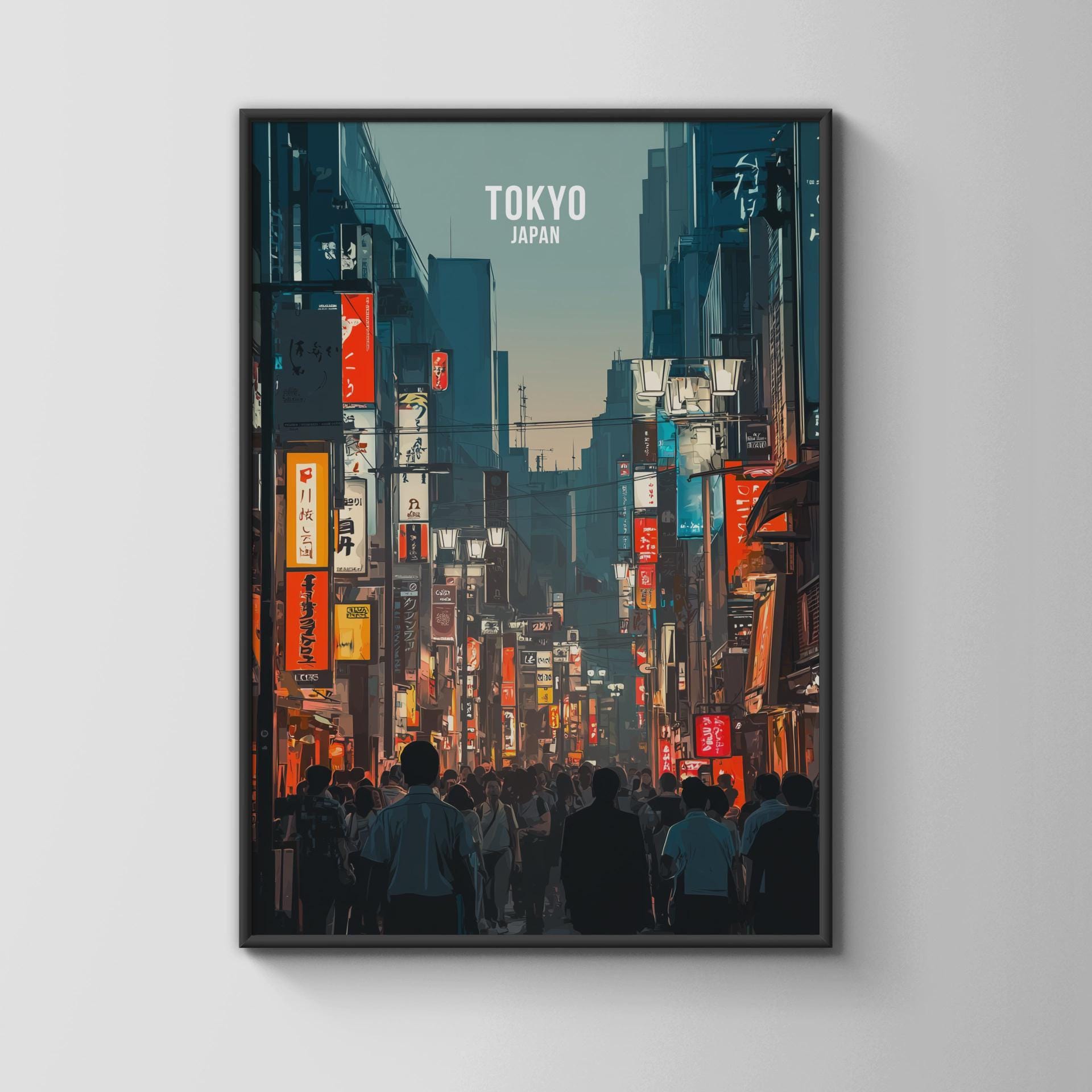 Tokyo Cityscape Poster Wall Art Print - Travel Wall Art