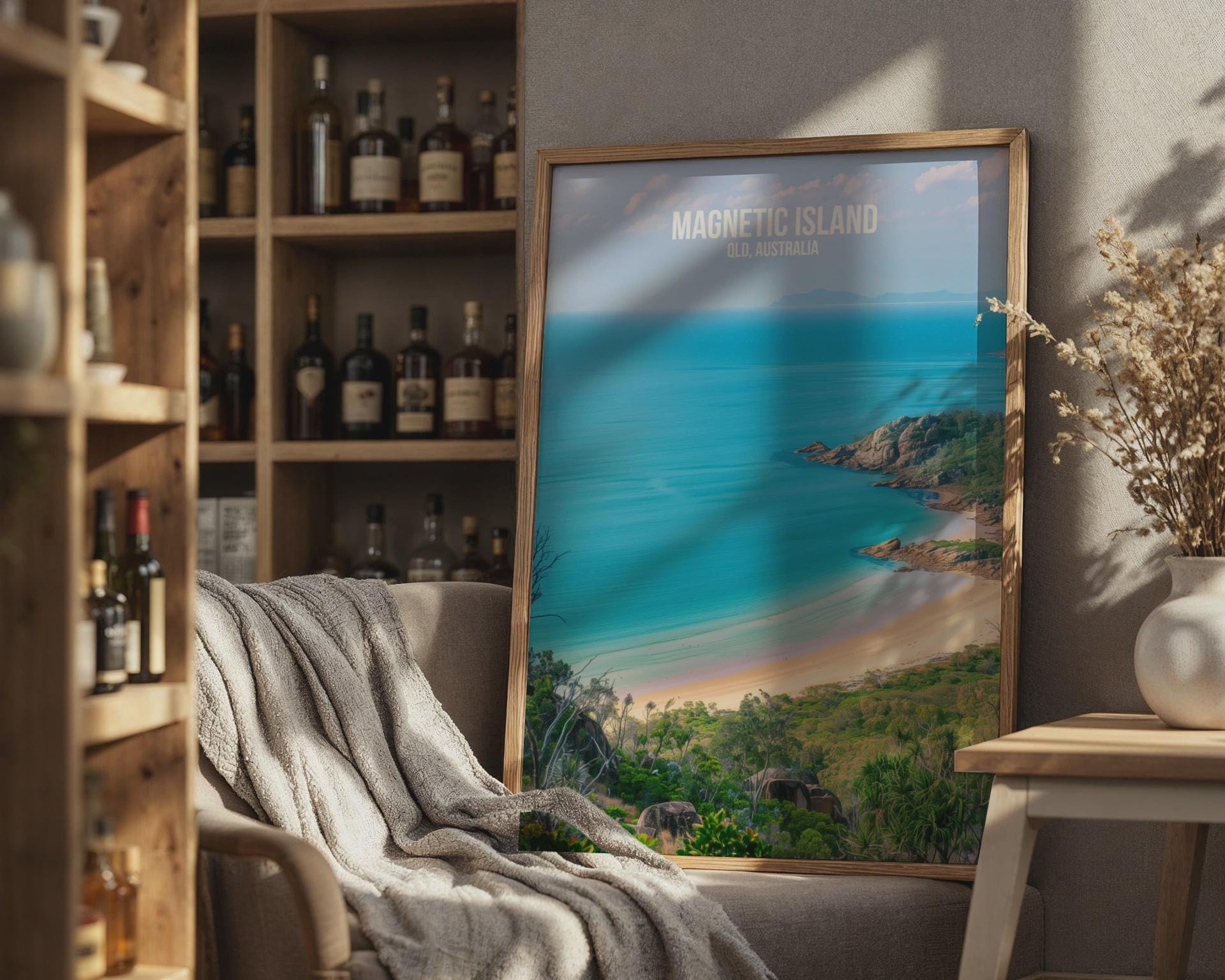 Magnetic Island QLD Art Print Coastal Landscape Poster - Travel Wall Art