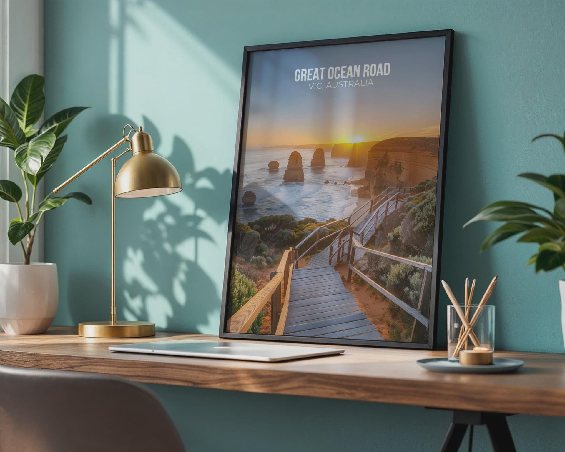 Great Ocean Road Sunset Print Australia Landscape Wall Art - Travel Wall Art