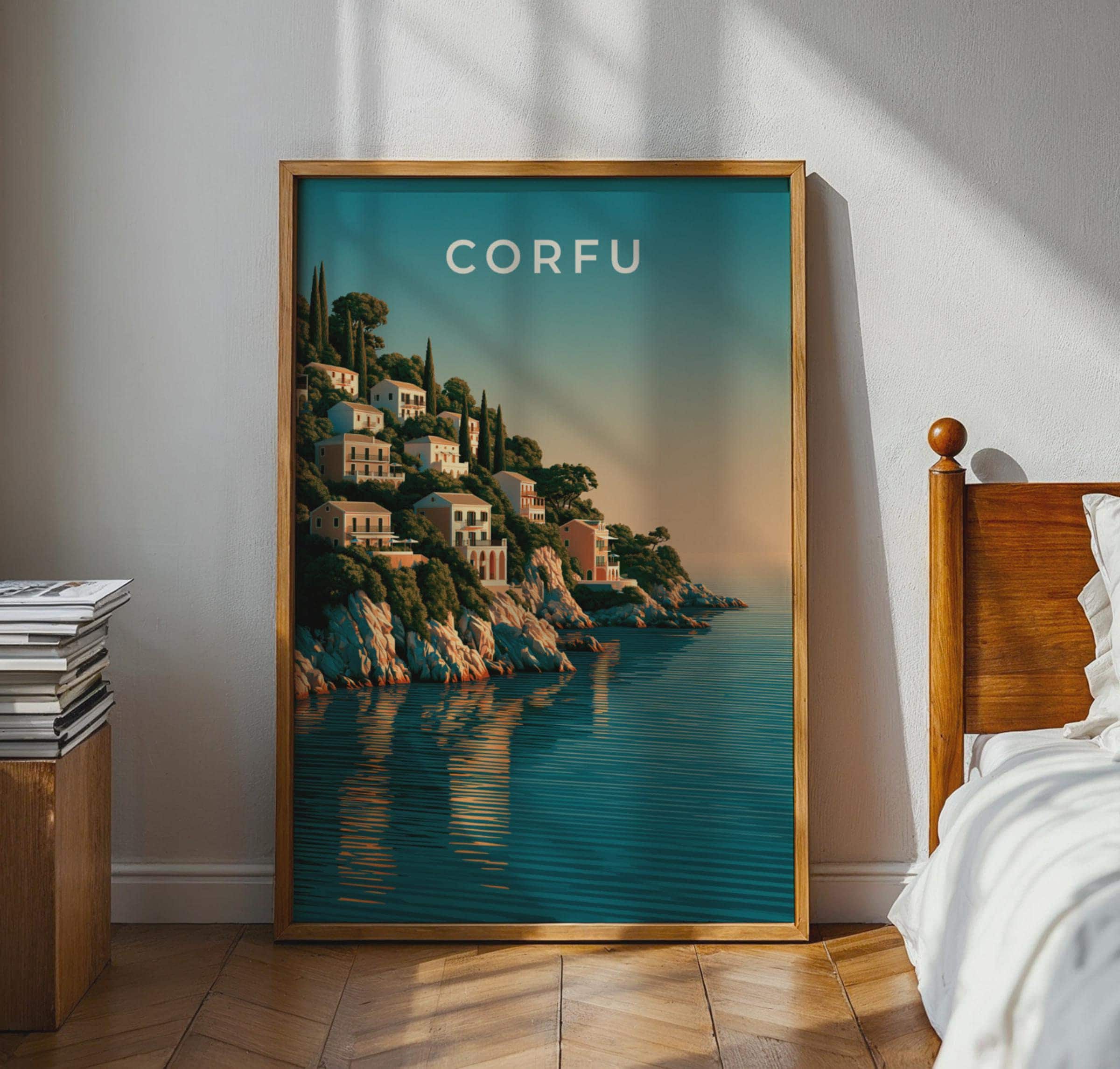 Corfu Coastal Artwork Print - Travel Wall Art