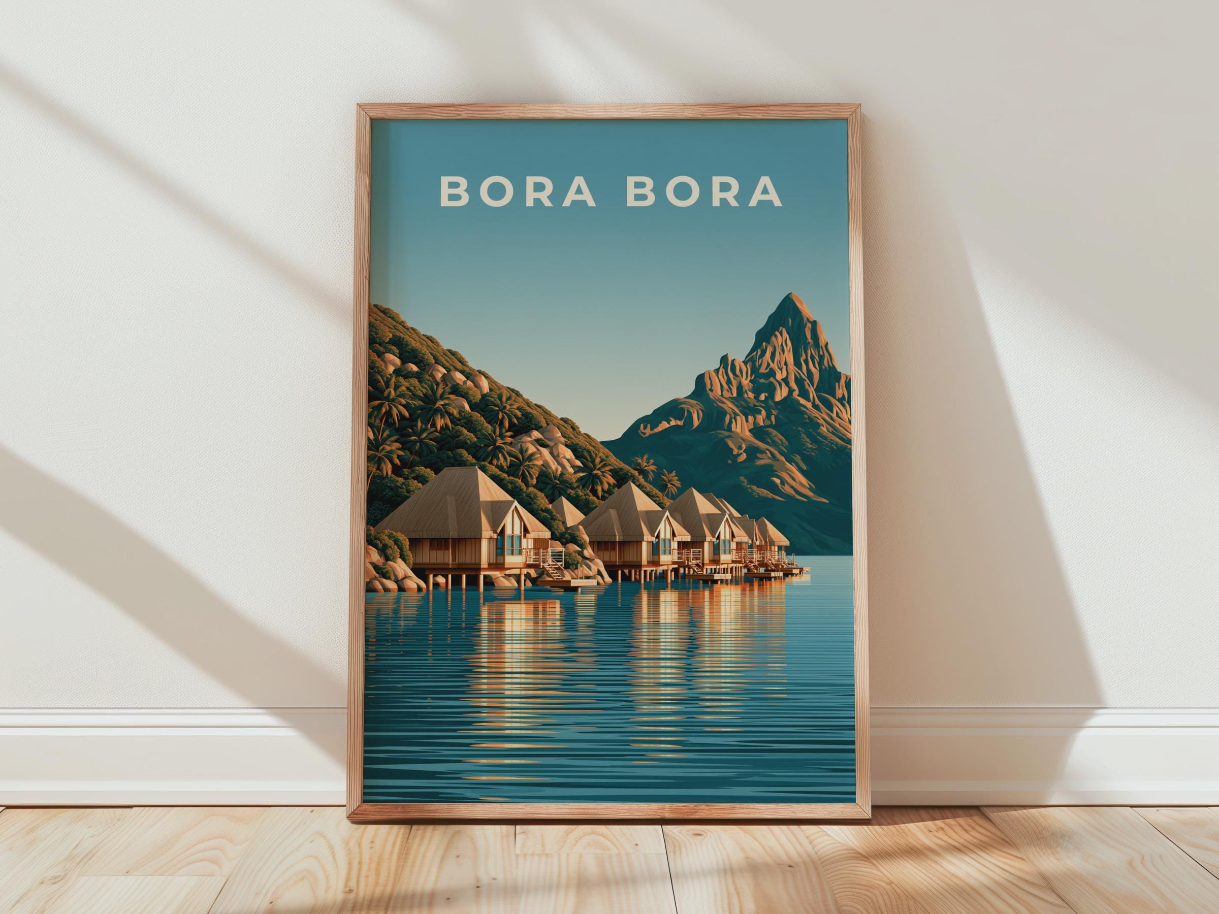 Bora Bora Tropical Wall Art Scenic Print - Travel Wall Art