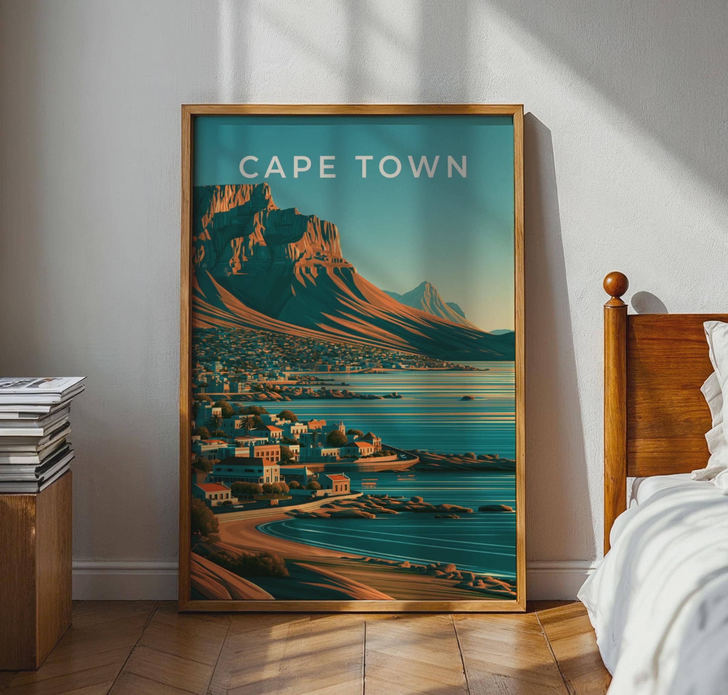 Cape Town Landscape Print Coastal Artwork Modern Wall Art - Travel Wall Art