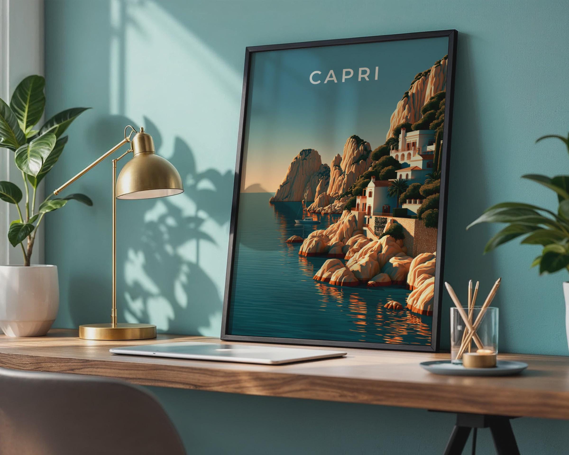 Capri Coastal Wall Art Print - Travel Wall Art