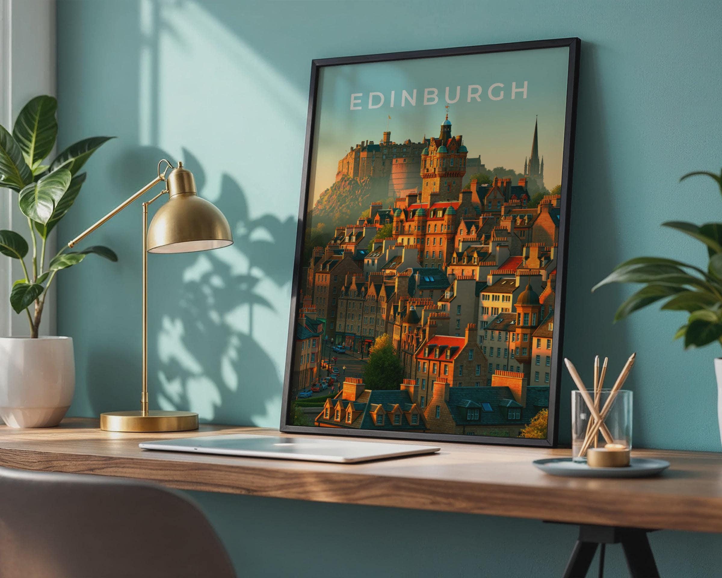 Edinburgh Cityscape Wall Art Print - Travel Wall Art