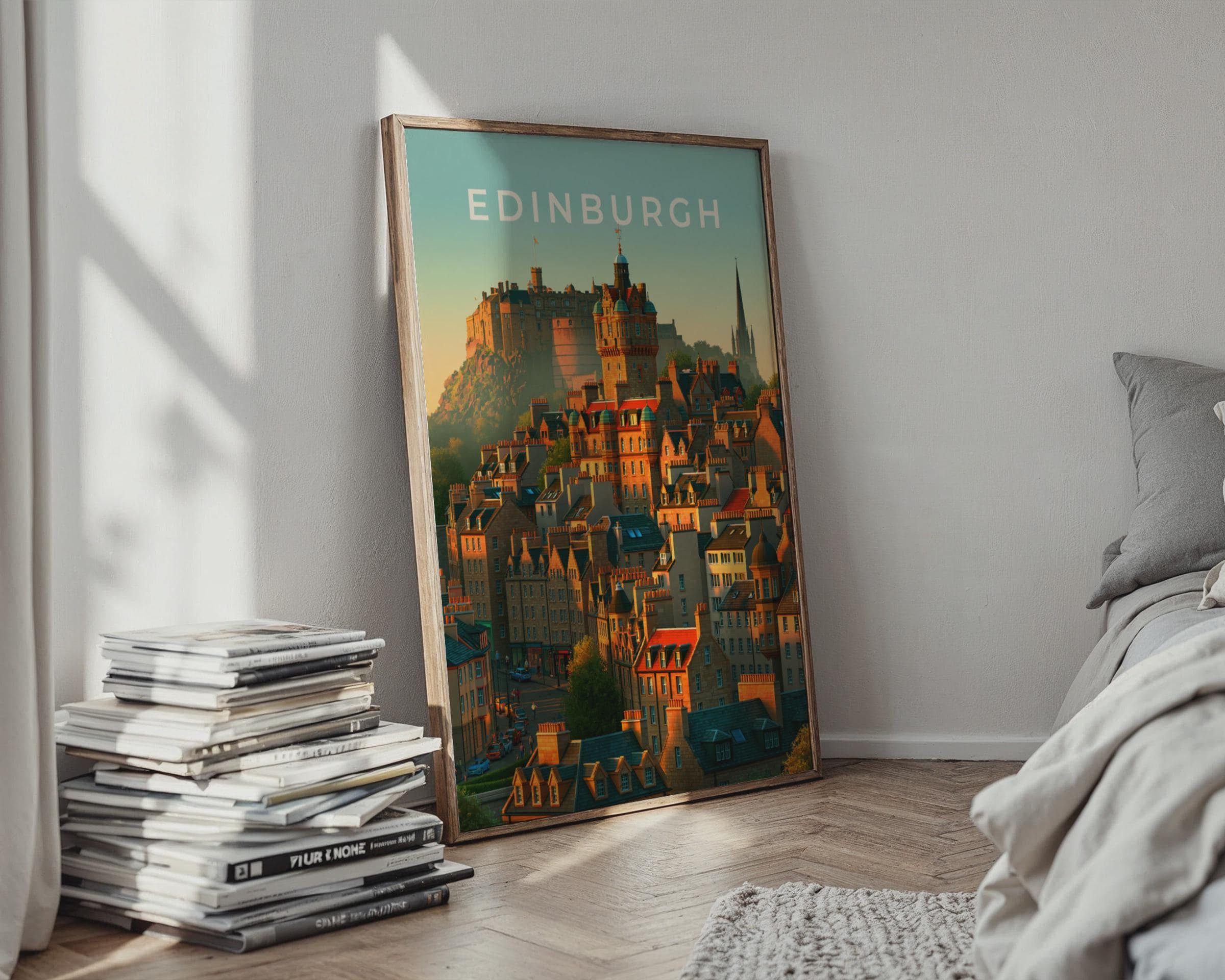 Edinburgh Cityscape Wall Art Print - Travel Wall Art