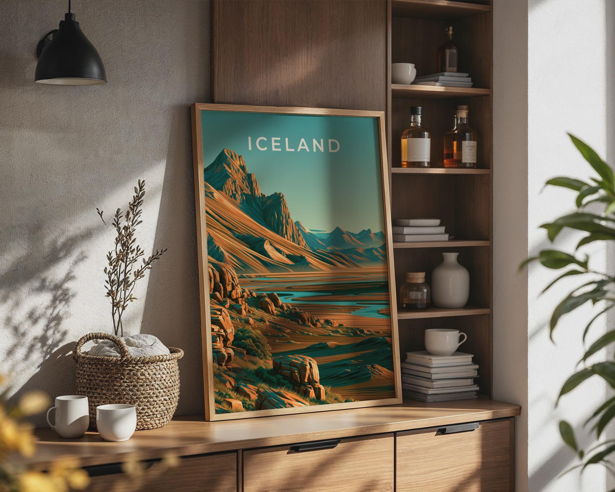 Iceland Mountain Landscape Wall Art Print - Travel Wall Art