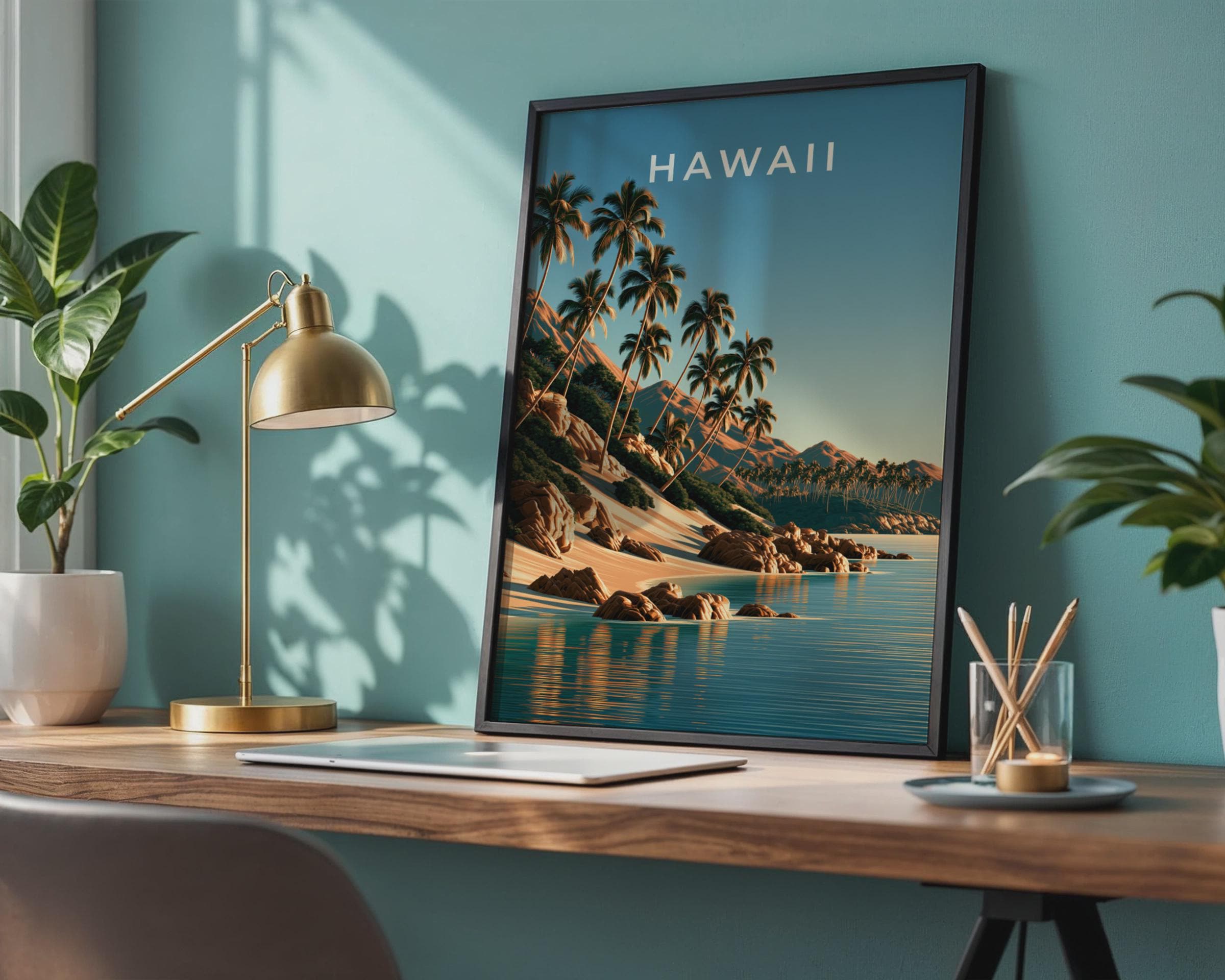 Hawaiian Landscape Tropical Wall Art Print - Travel Wall Art