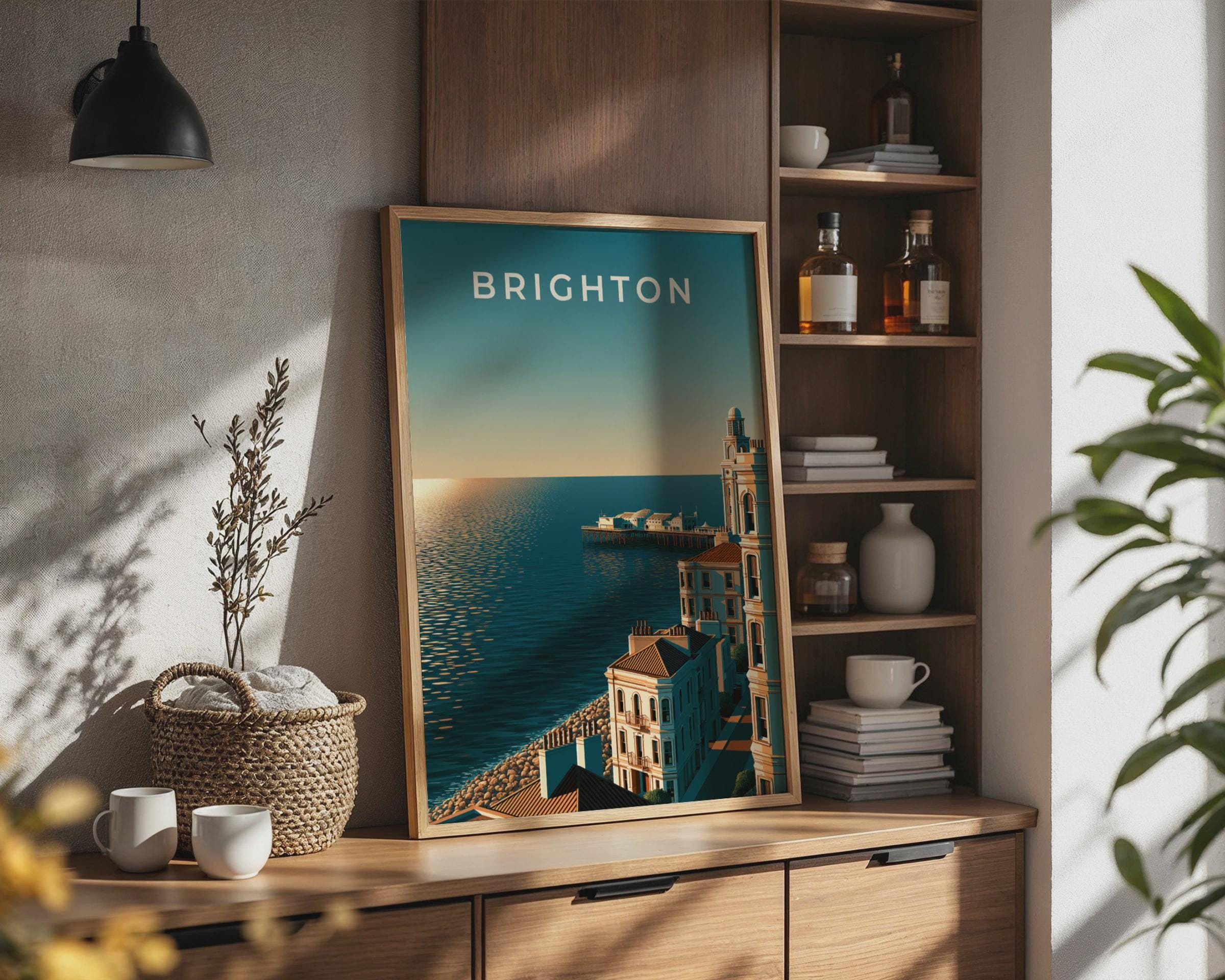 Brighton Coastal Wall Art Print - Travel Wall Art
