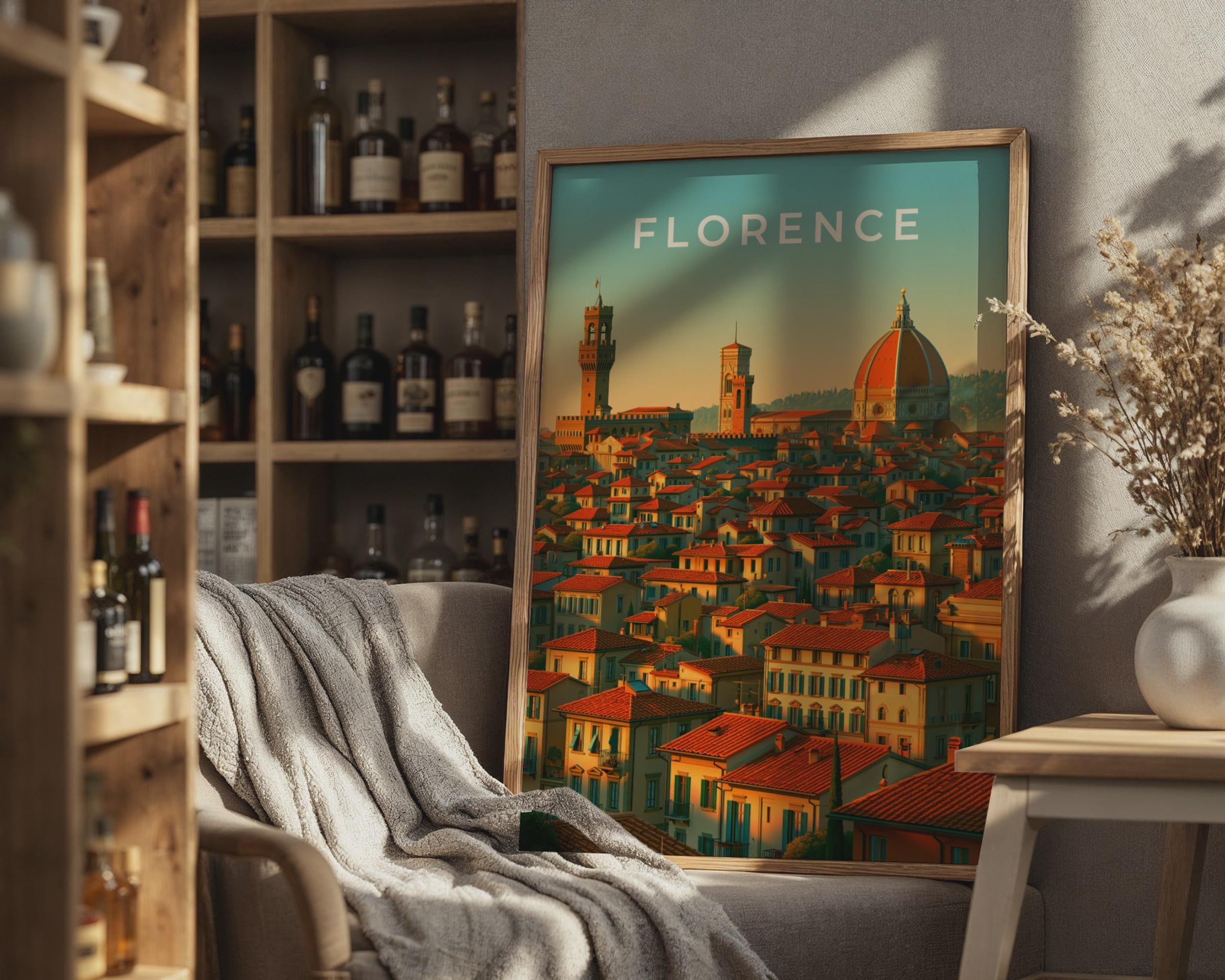 Florence Cityscape Artwork Print - Travel Wall Art