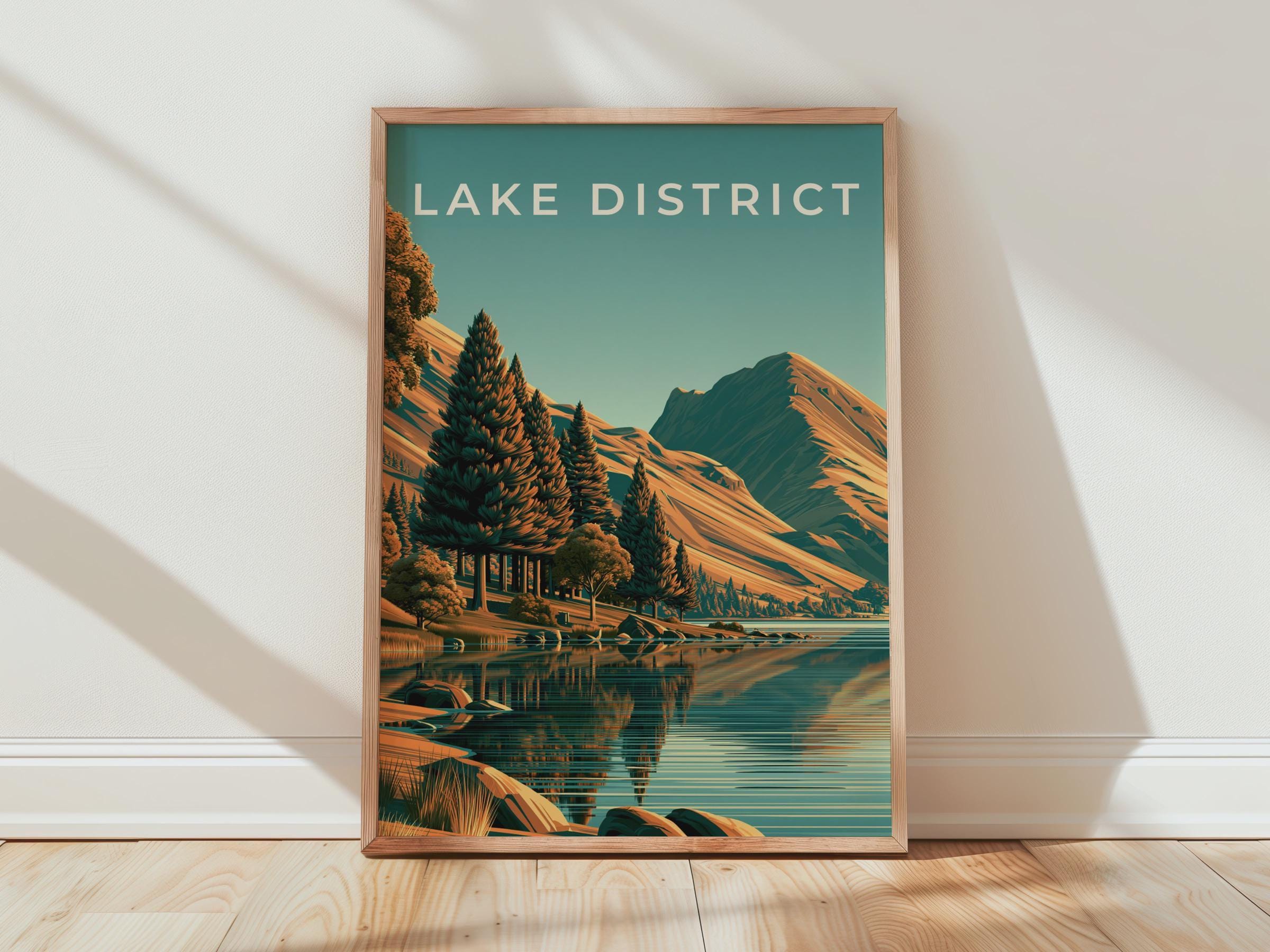 Lake District Landscape Poster Nature Print Wall Art - Travel Wall Art