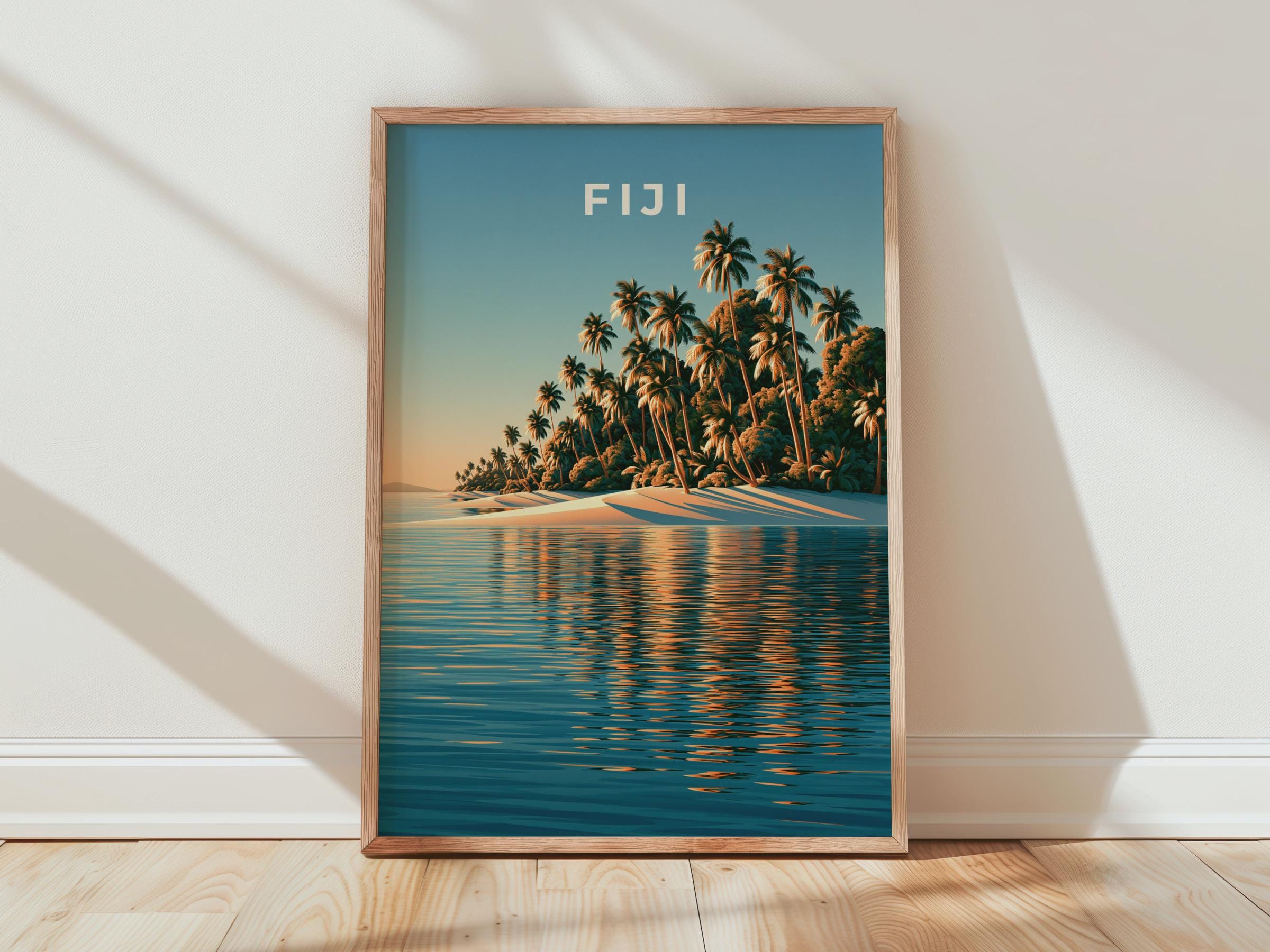 Fiji Poster Tropical Wall Art - Travel Wall Art