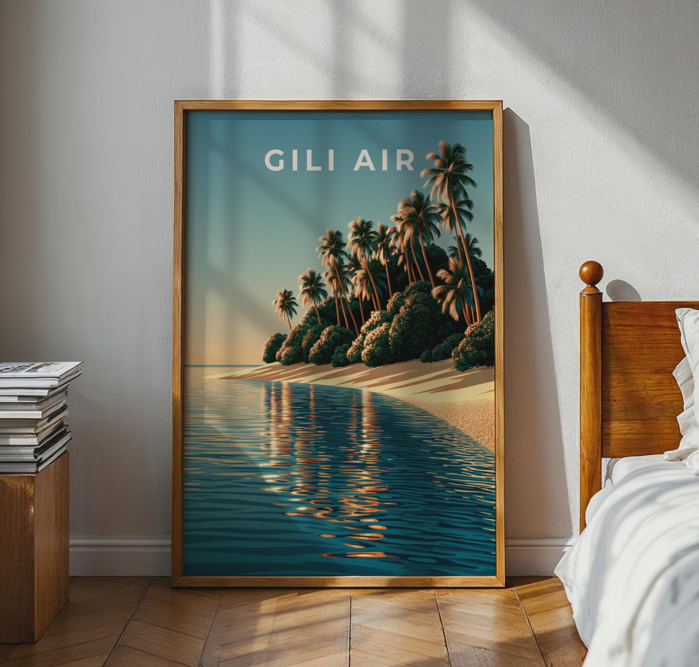 Gili Air Tropical Beach Print Ocean Wall Art - Travel Wall Art
