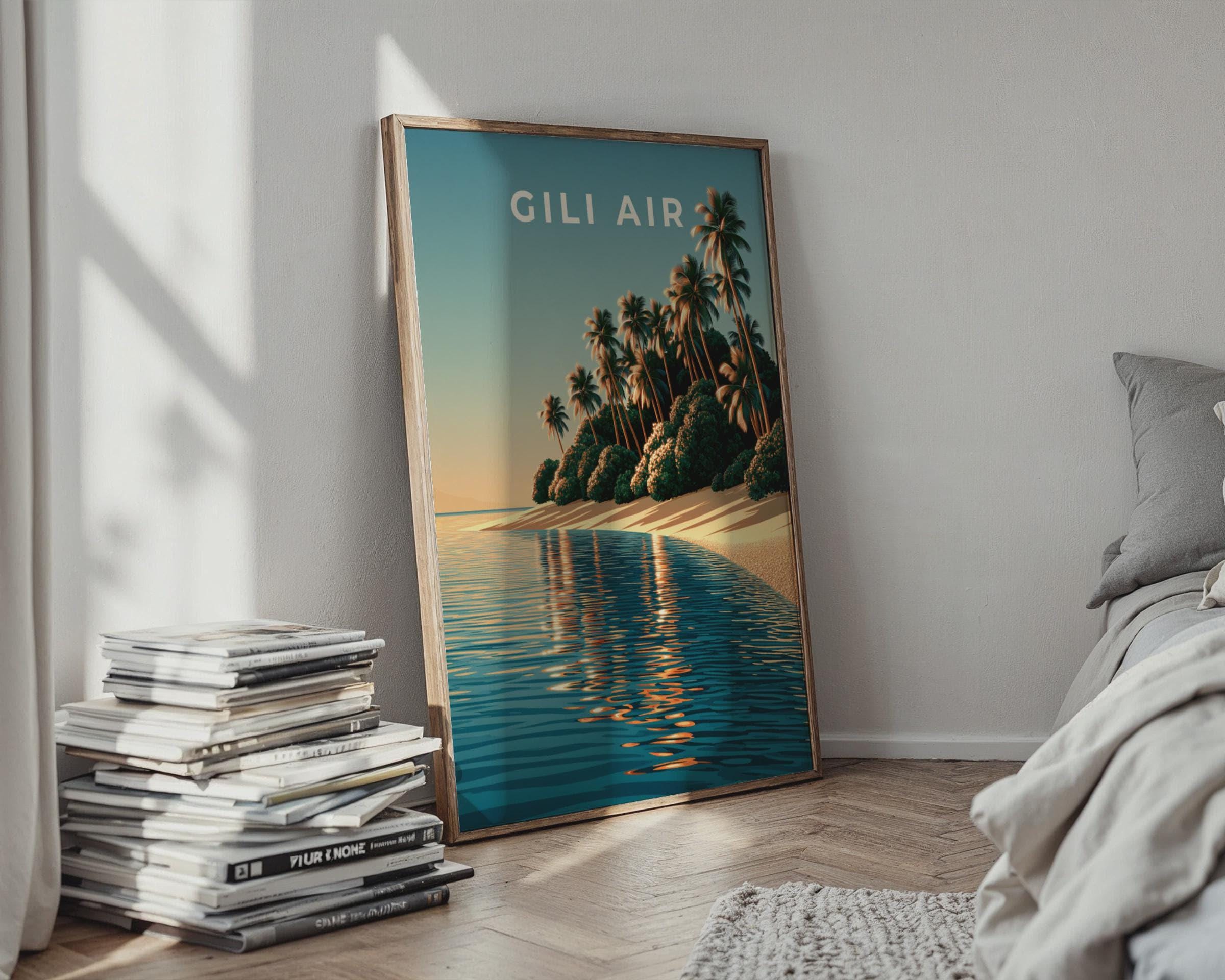 Gili Air Tropical Beach Print Ocean Wall Art - Travel Wall Art