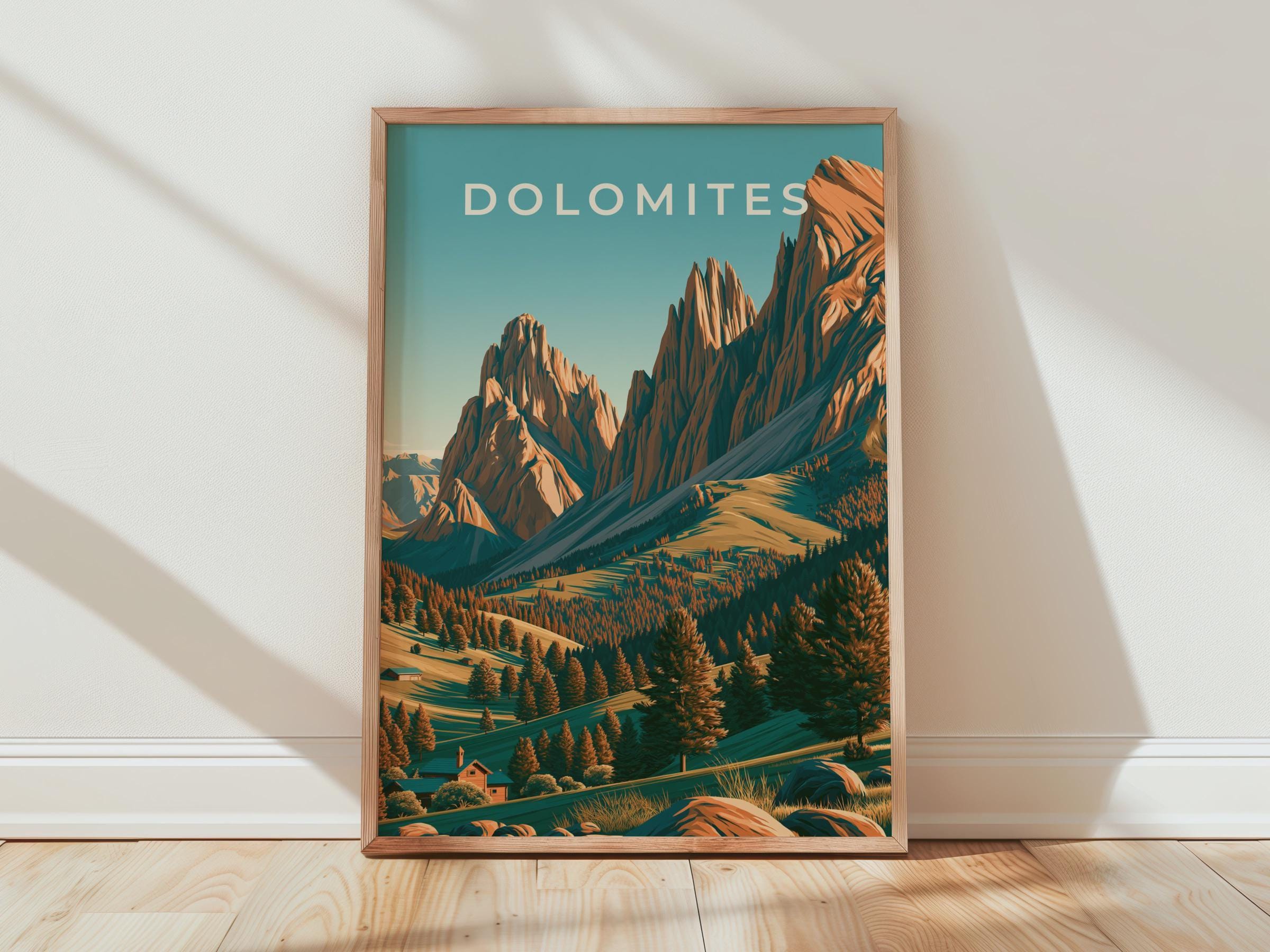 Dolomites Mountain Landscape Art Print - Travel Wall Art