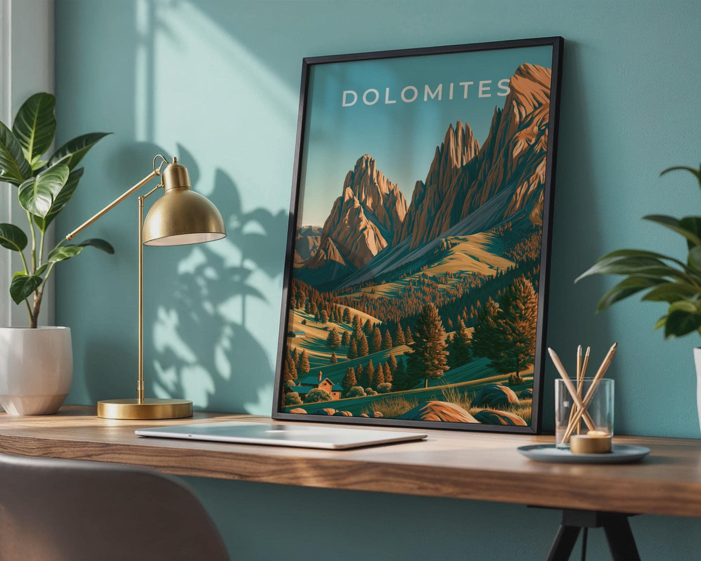 Dolomites Mountain Landscape Art Print - Travel Wall Art