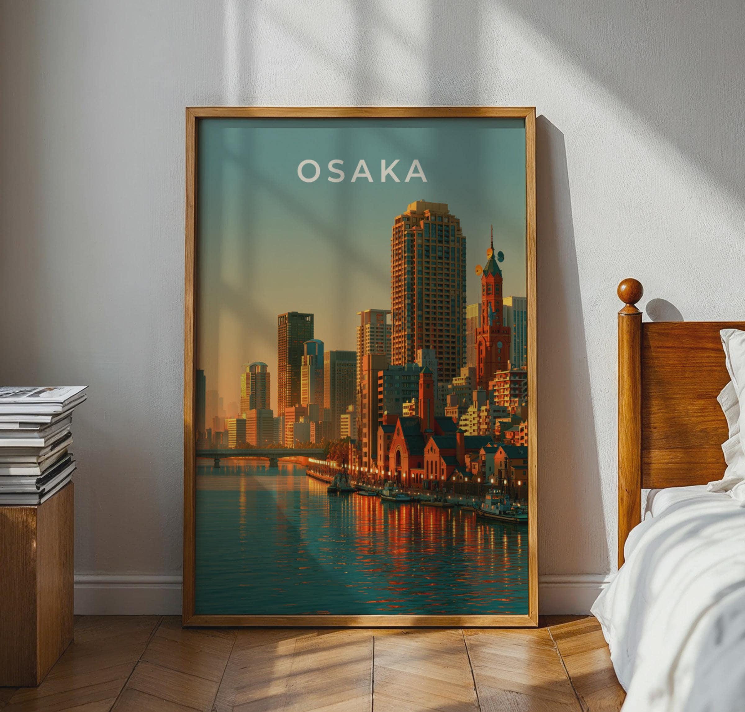 Osaka Cityscape Wall Art Print - Travel Wall Art