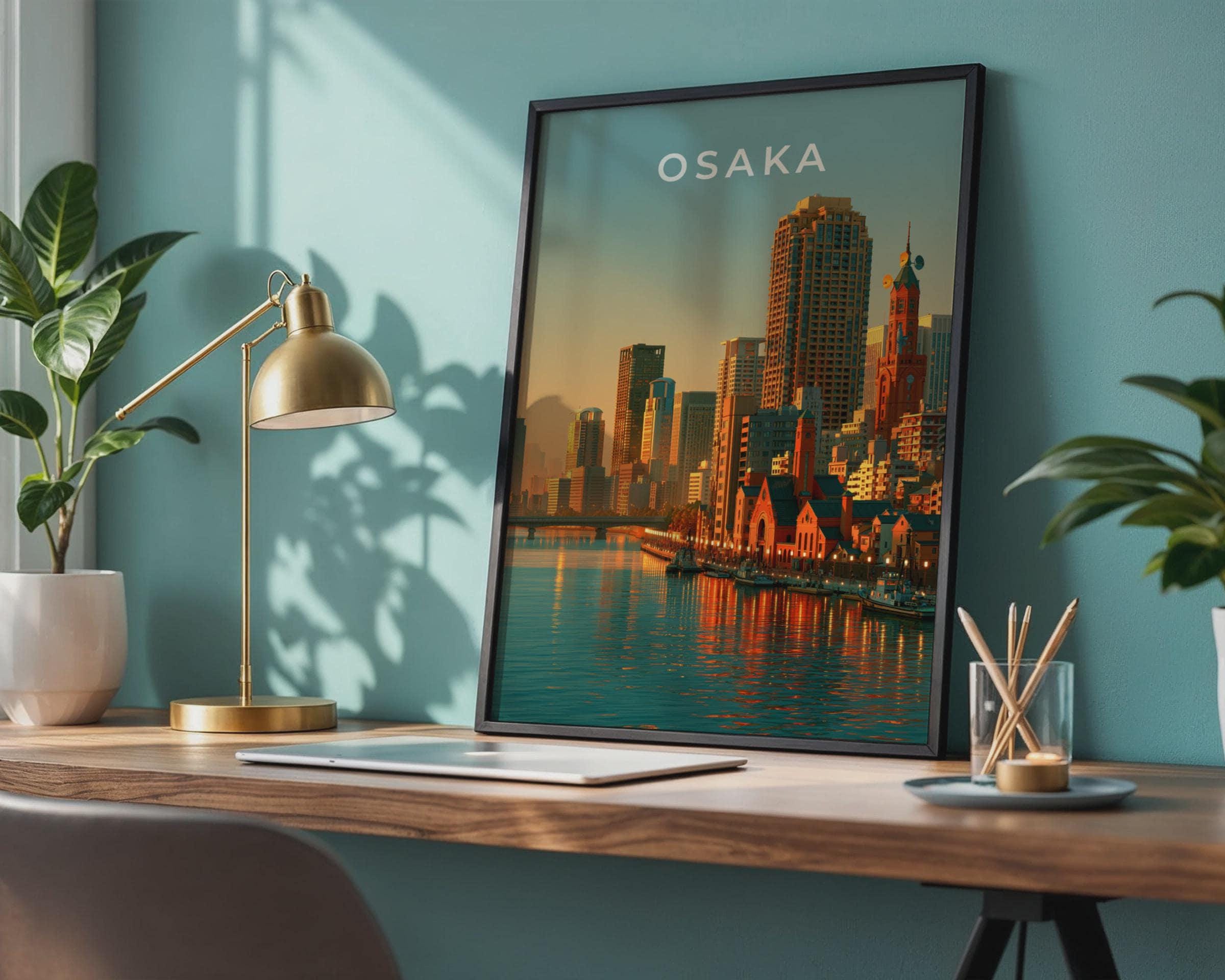 Osaka Cityscape Wall Art Print - Travel Wall Art