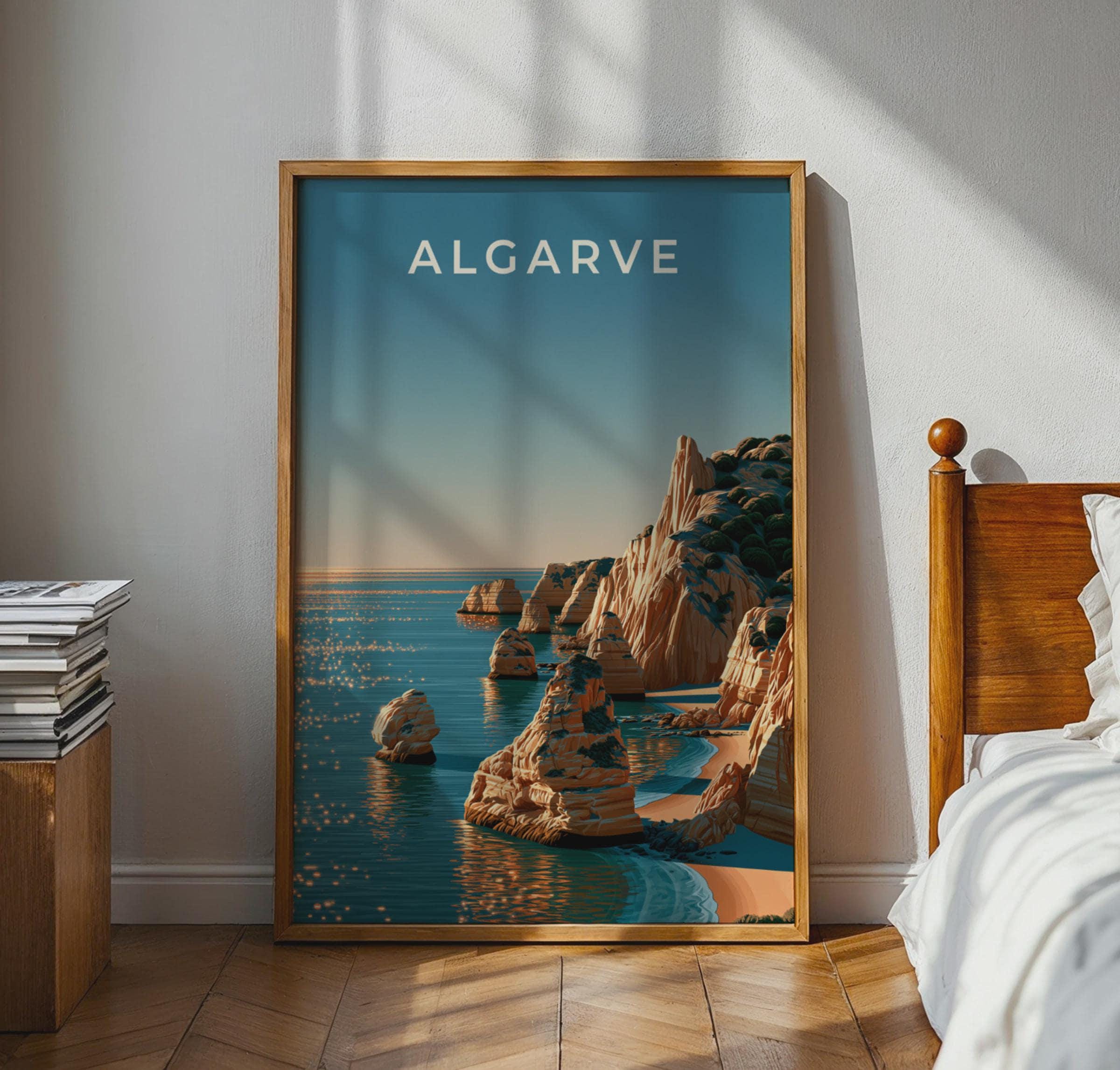 Algarve Seascape Print Coastal Wall Art - Travel Wall Art