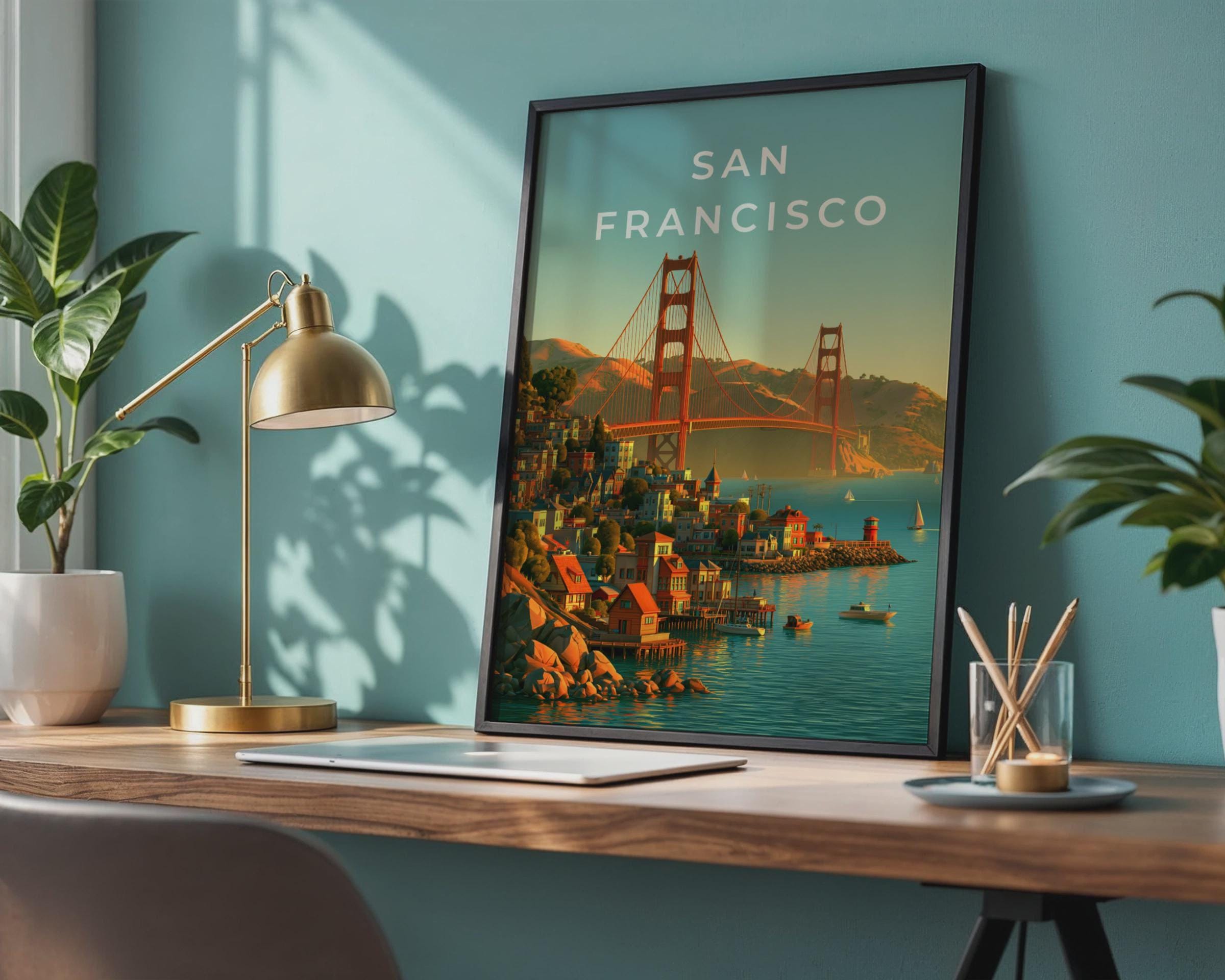 Golden Gate Bridge San Francisco Wall Art Print - Travel Wall Art