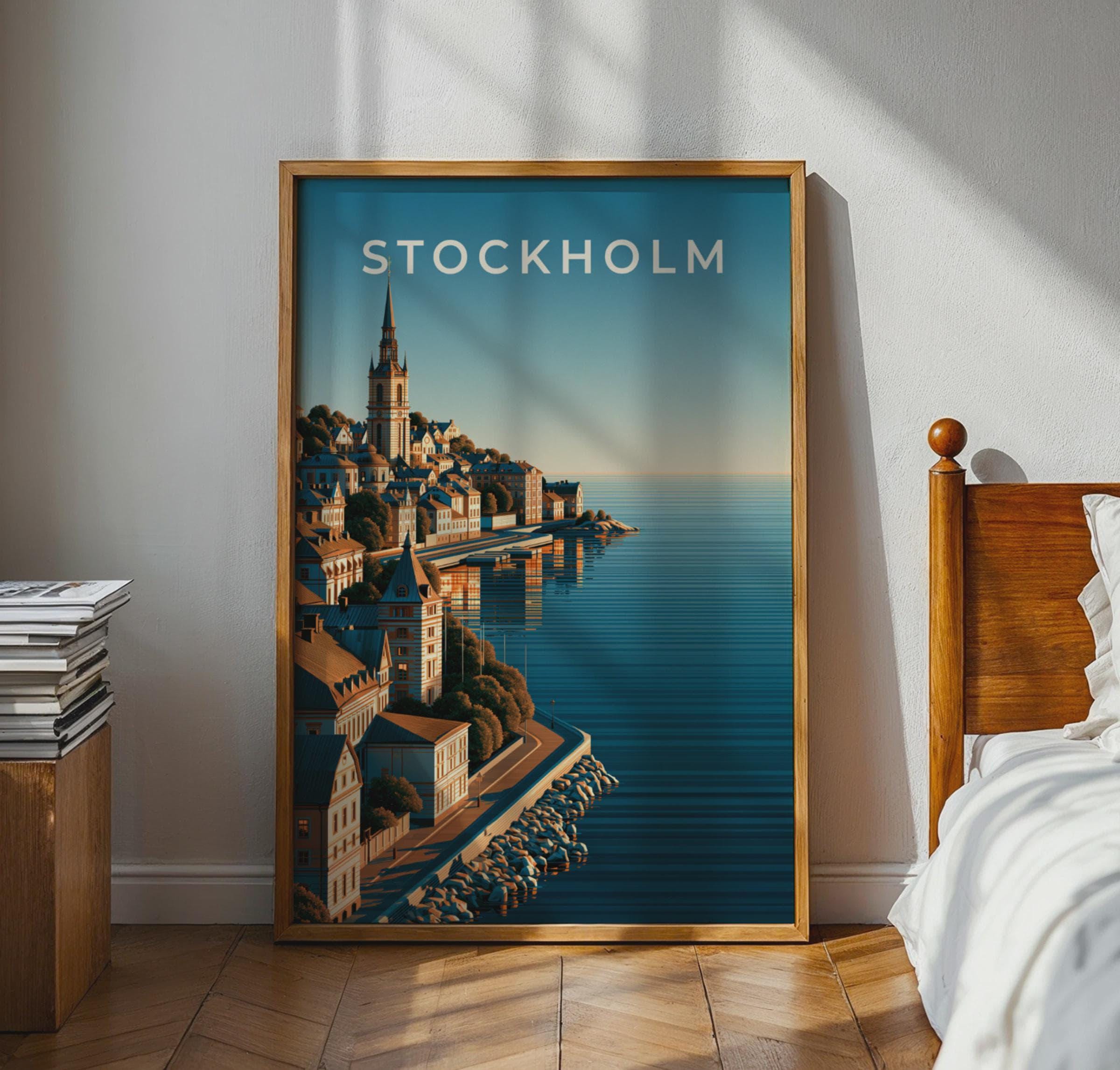 Stockholm Cityscape Poster Print - Travel Wall Art