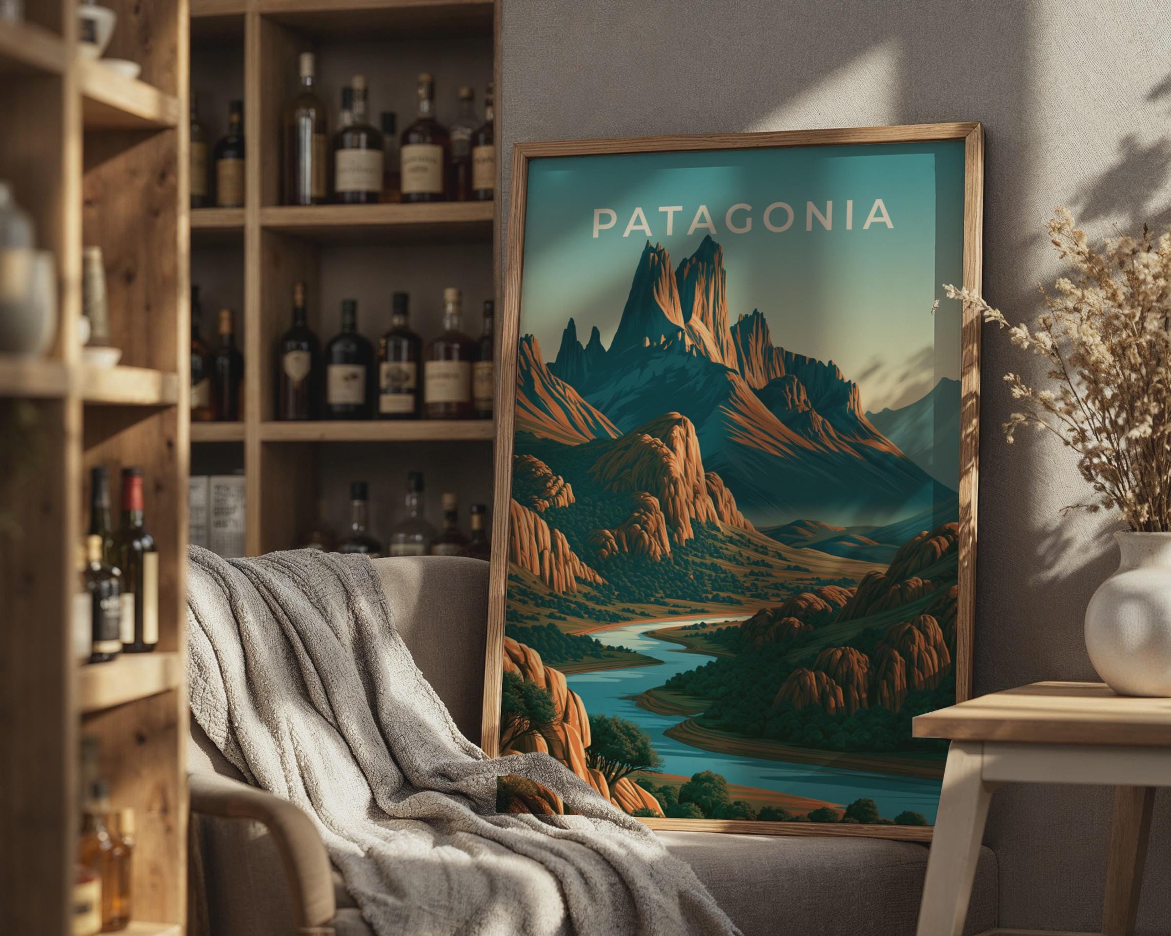 Patagonia Landscape Poster Print Art - Travel Wall Art
