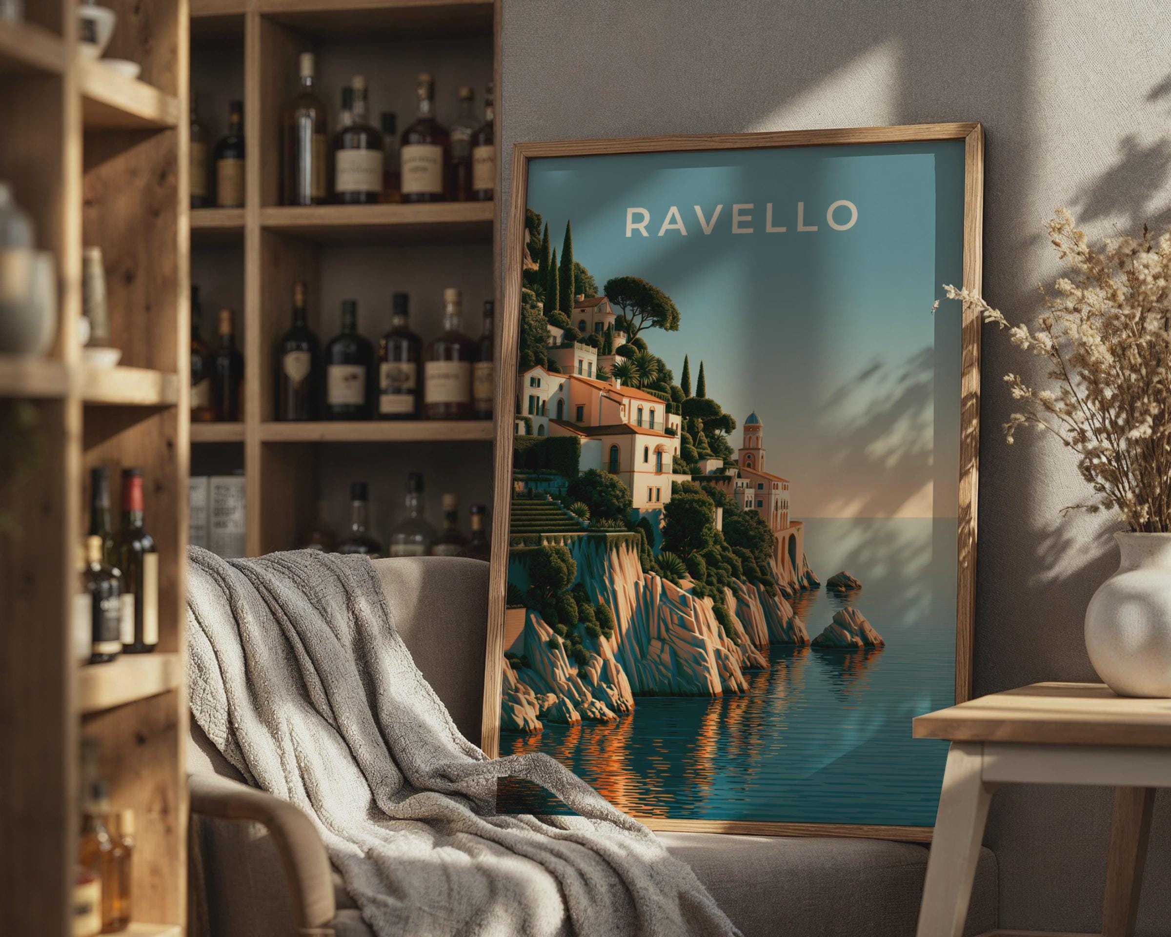 Ravello Coastal Town Landscape Print - Travel Wall Art