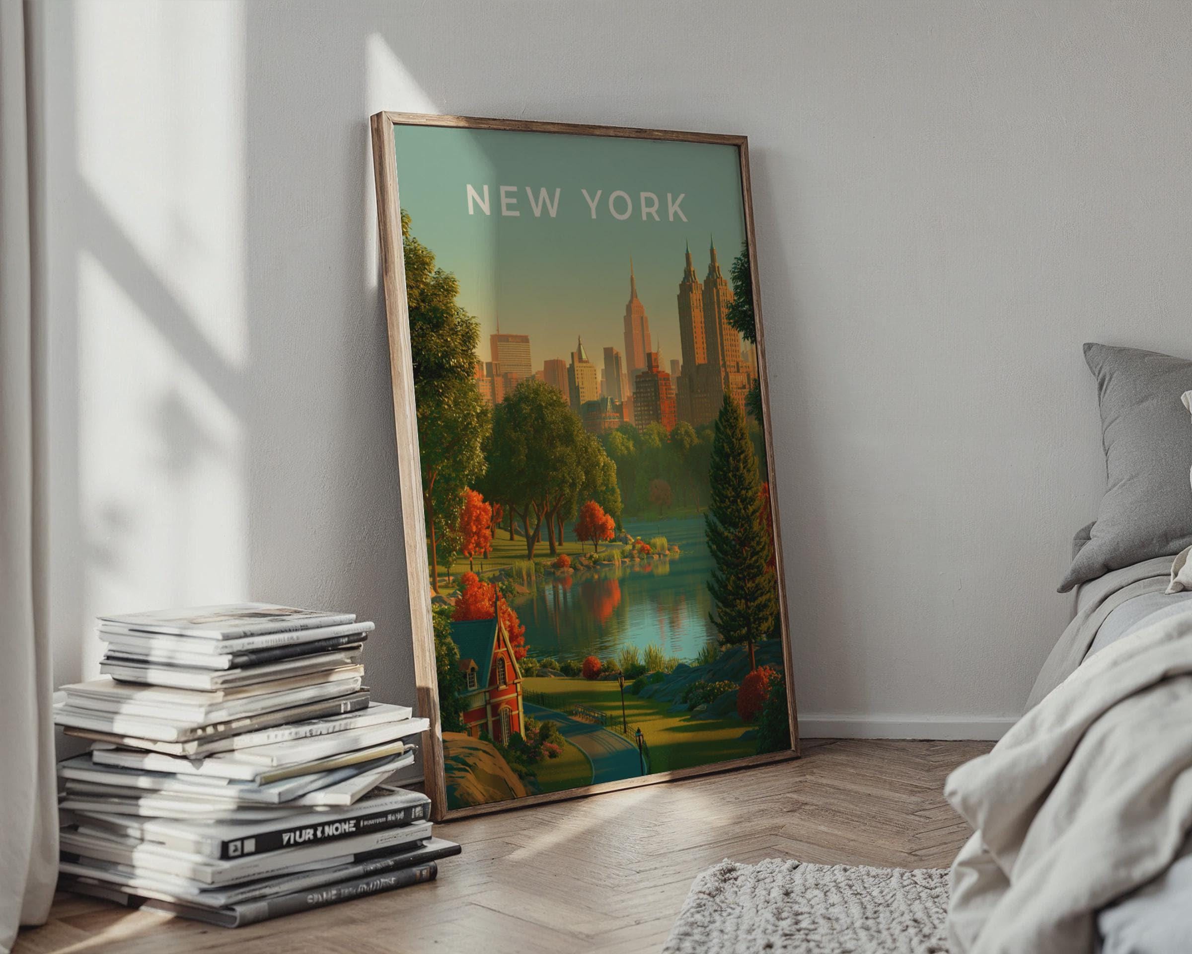 New York City Skyline Art Print - Travel Wall Art